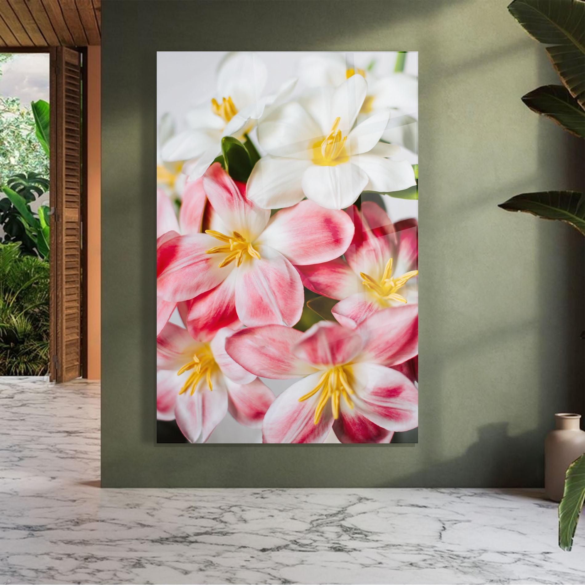 Glasbild Beautiful Exotic Flower mockup 7