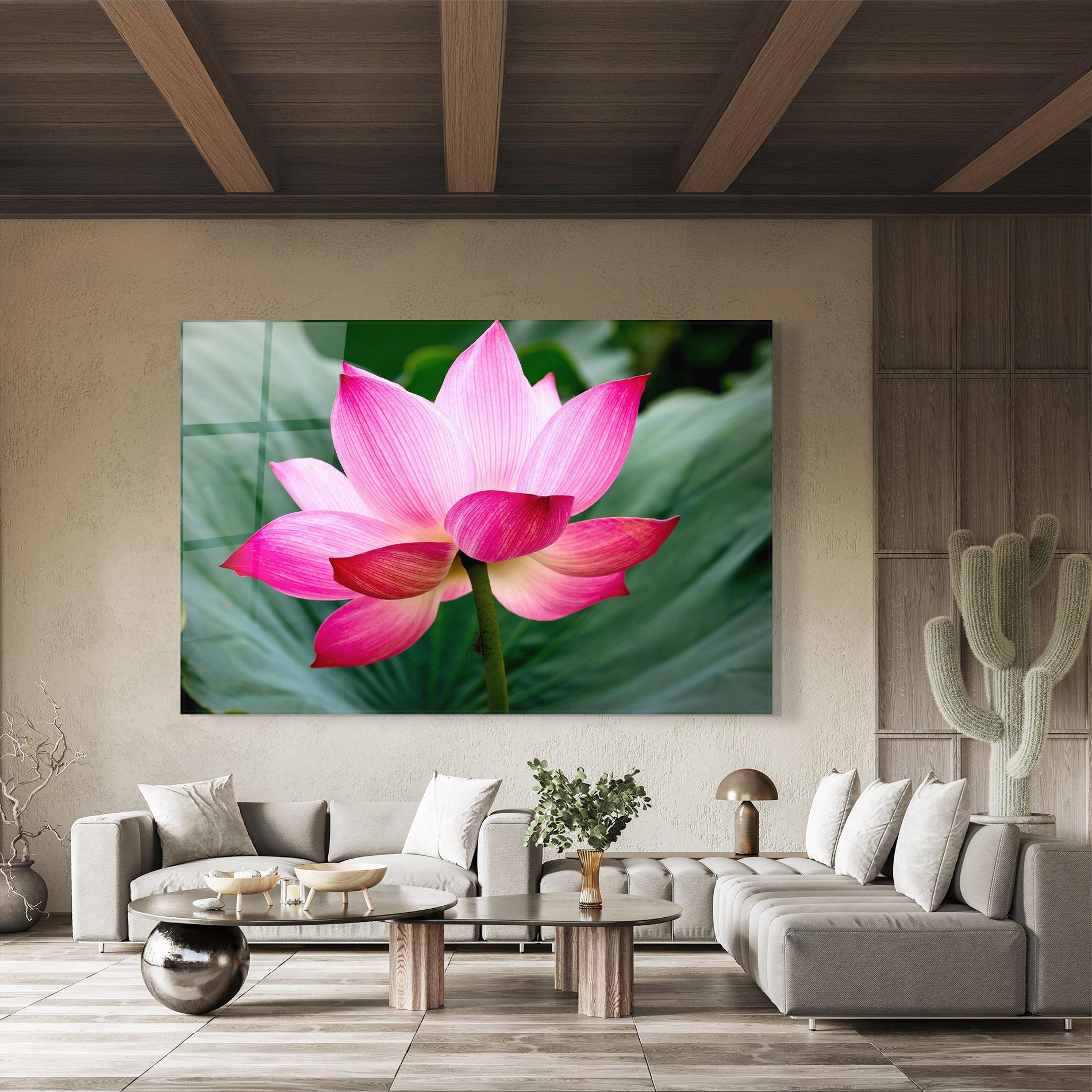 Glasbild Beautiful Pink Exotic mockup 8