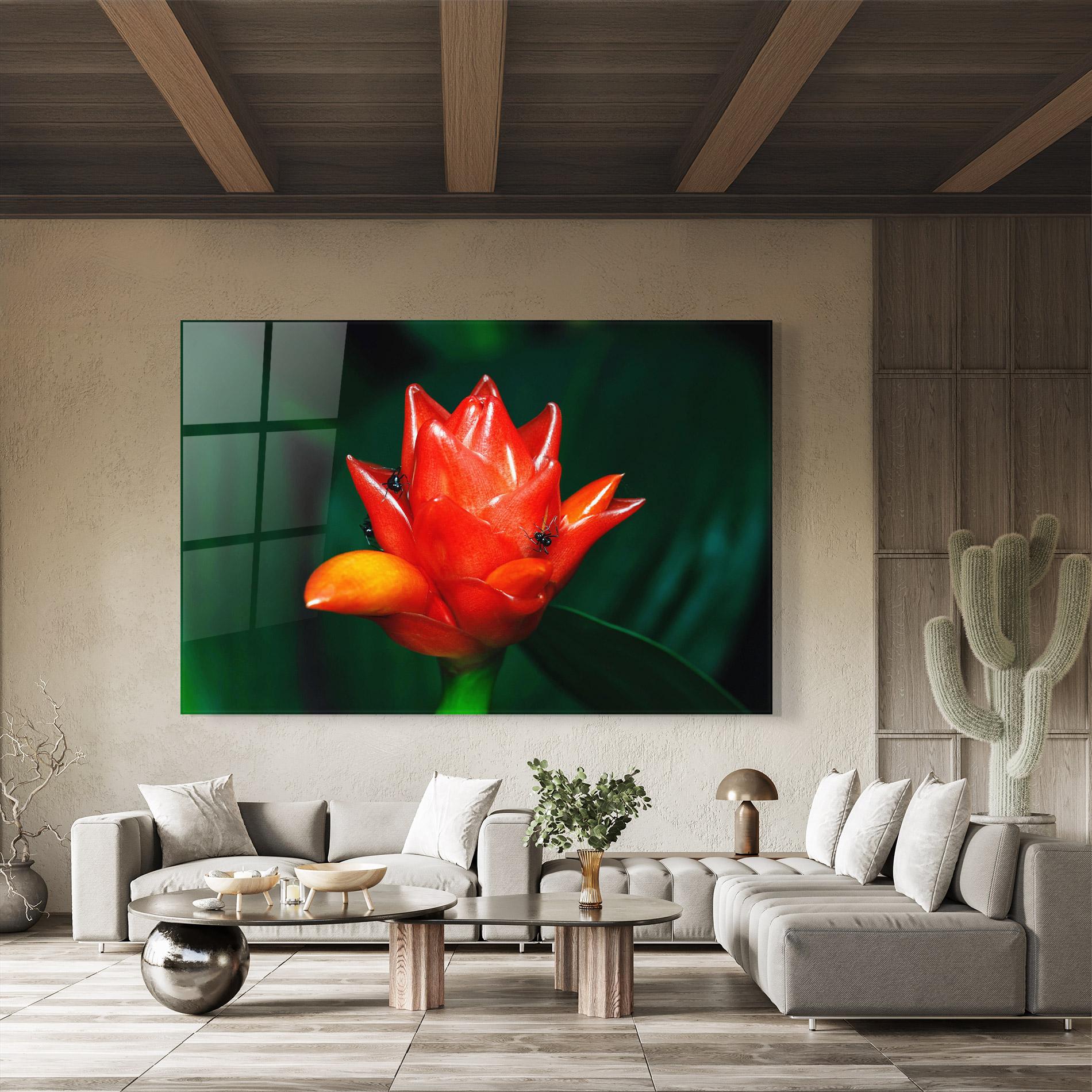 Glasbild Cool Orange Exotic mockup 8