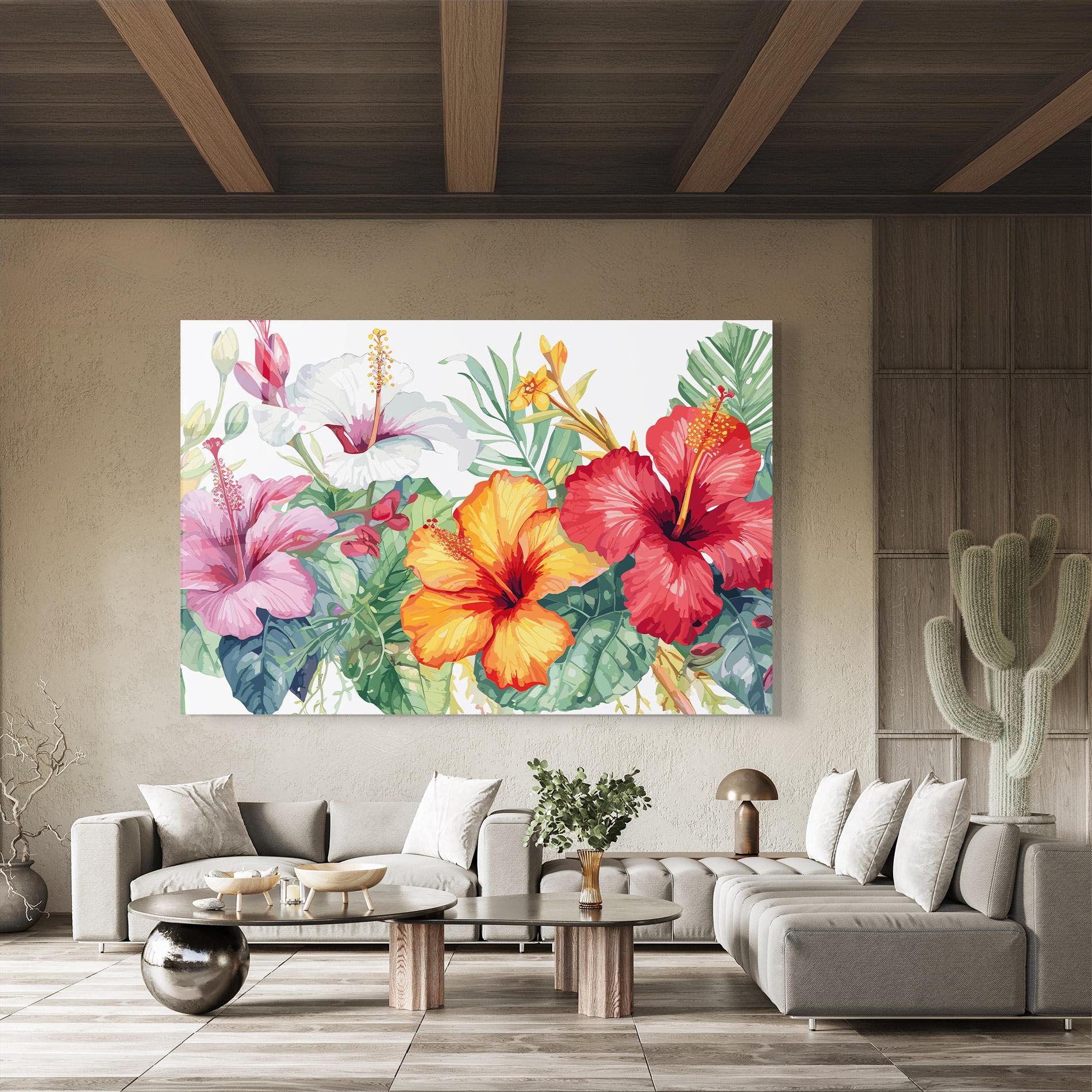 Glasbild Exotic Flowers mockup 8