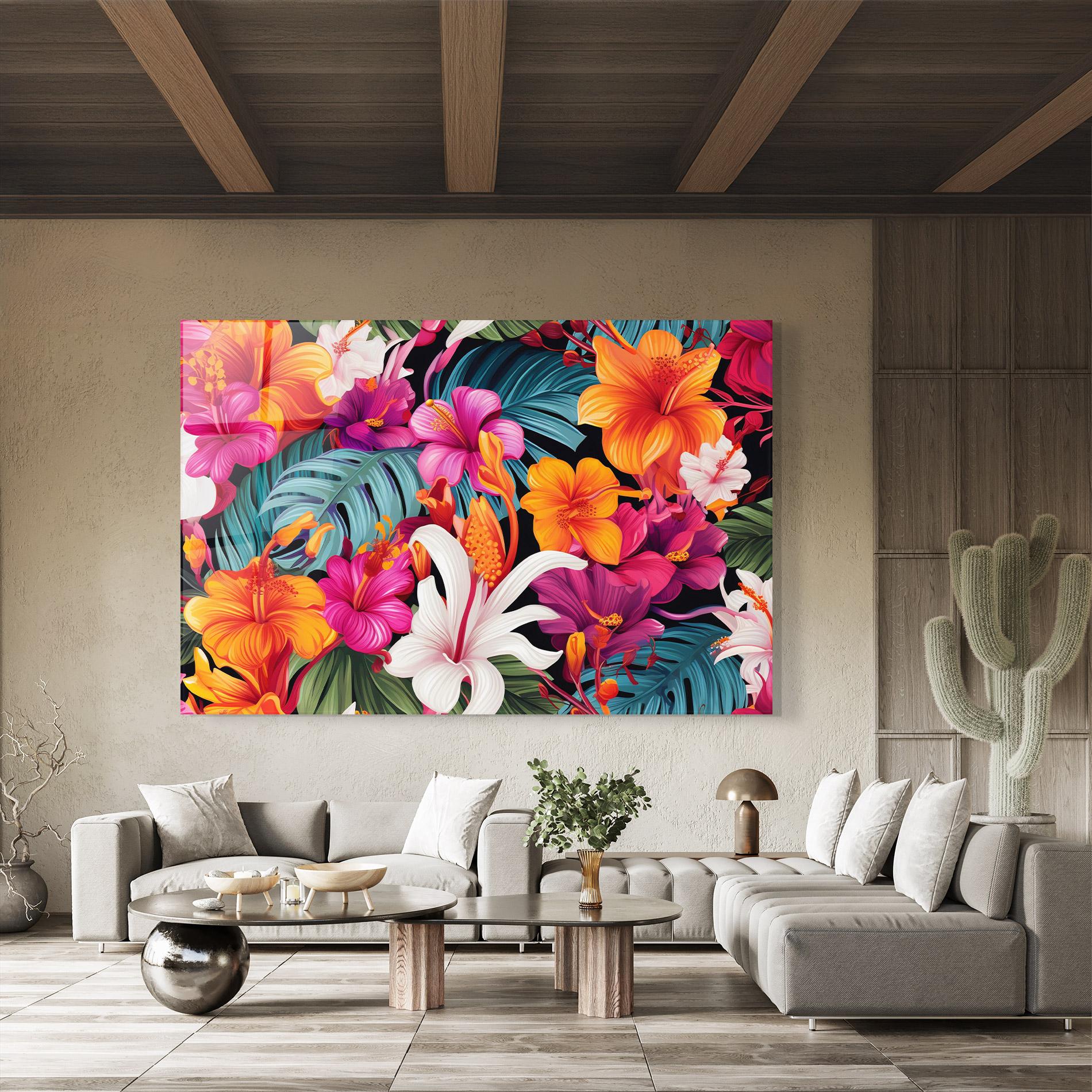 Glasbild Exotic Patern mockup 8