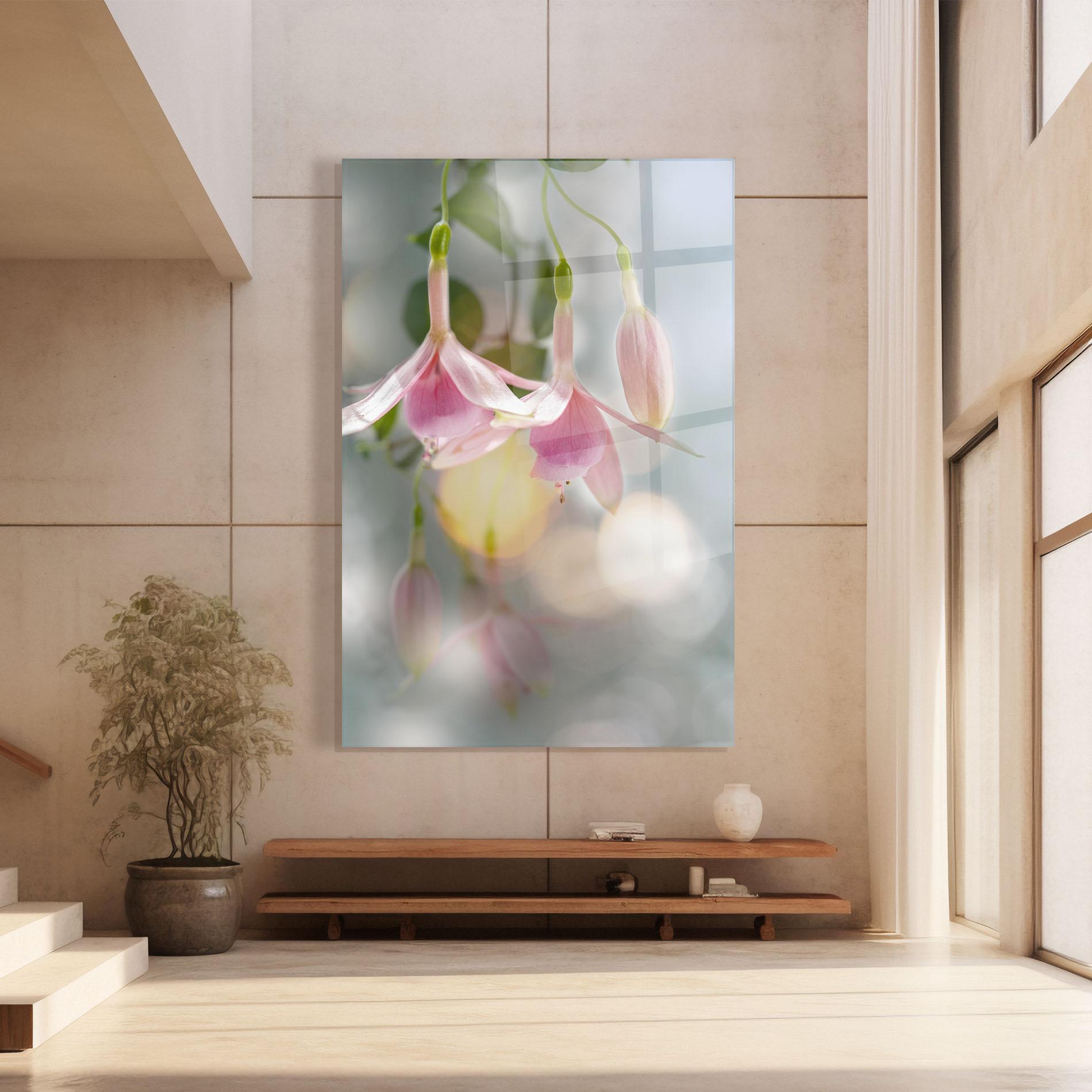 Glasbild Dreamy Pink Exotic mockup 8