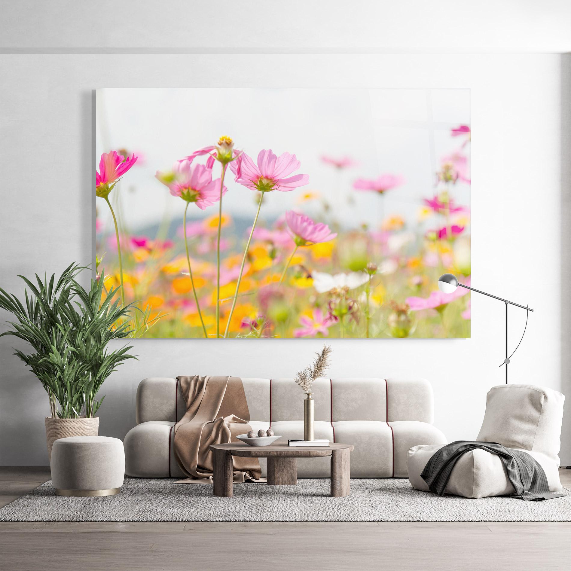 Glasbild Cosmos Beauty Flowers mockup 9