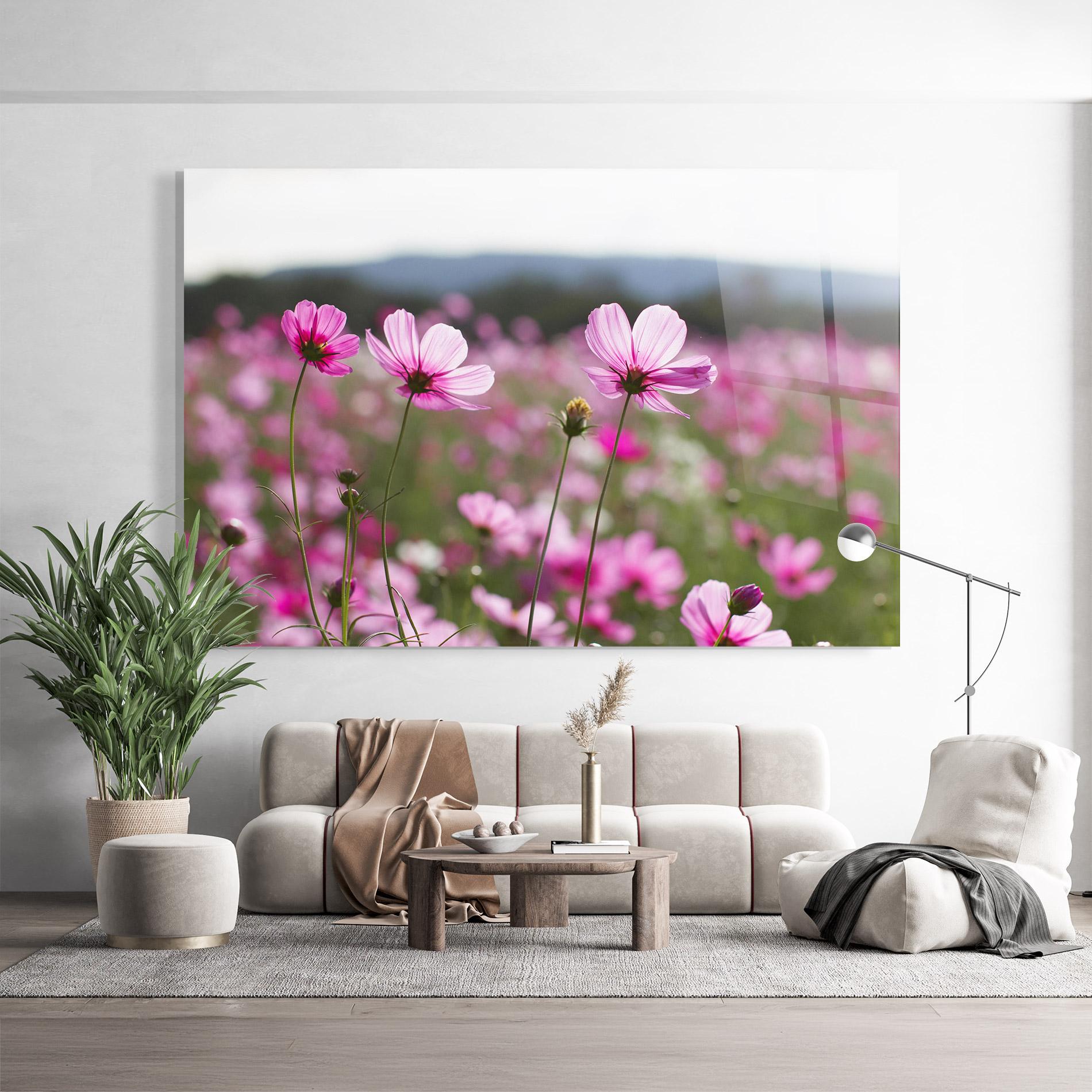 Glasbild Cosmos Flower mockup 9