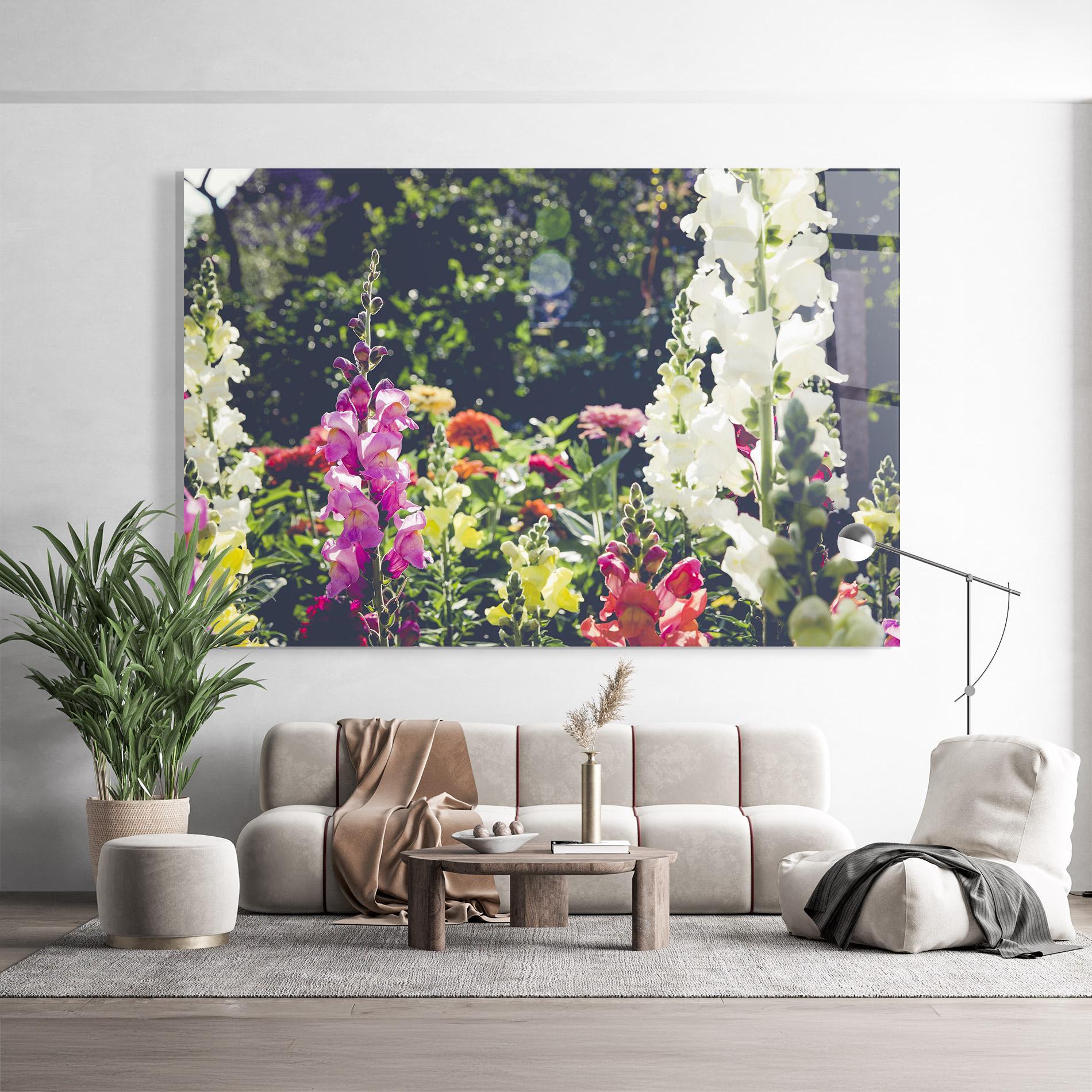 Glasbild Garden Pretty Flowers mockup 9