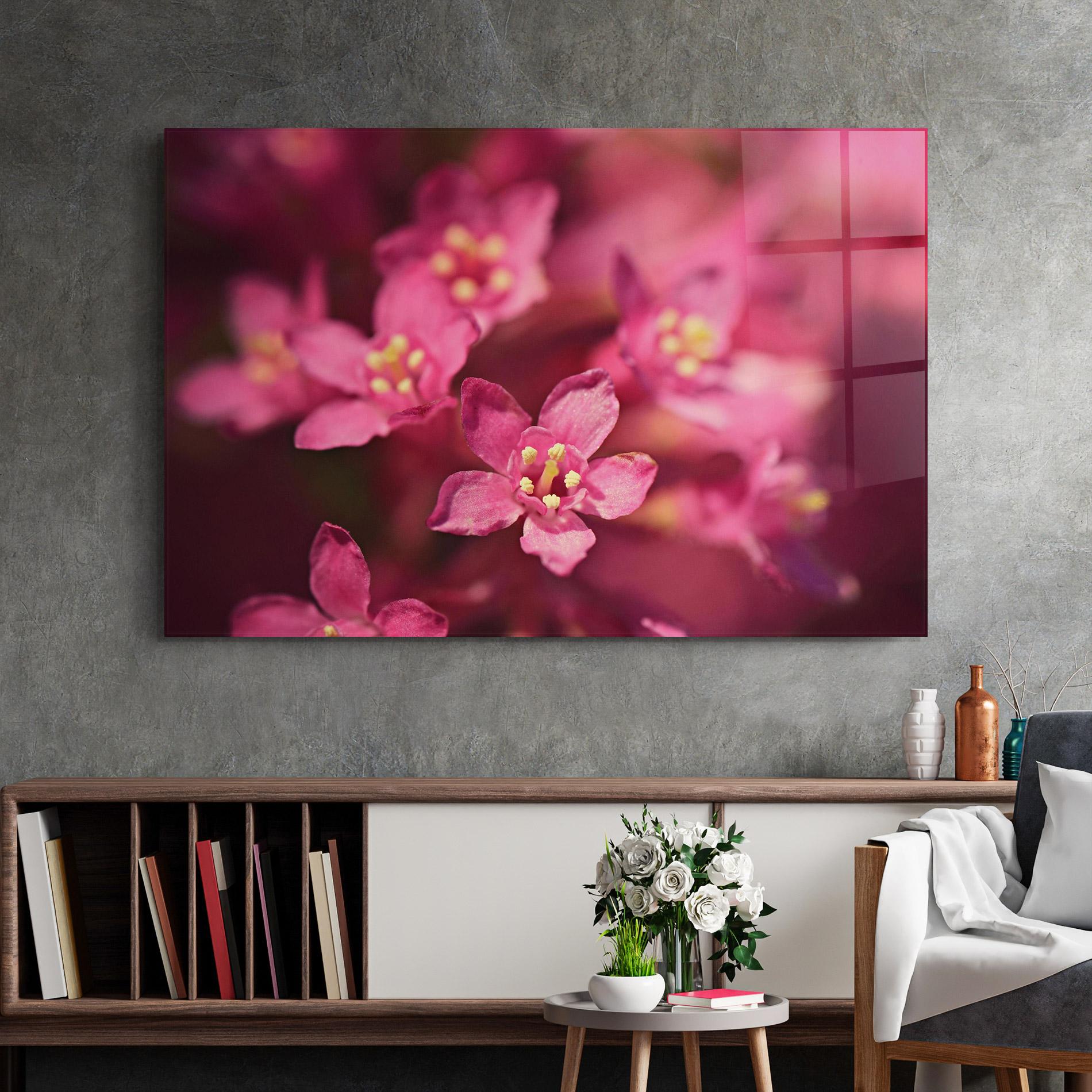 Glasbild Flower Background mockup 2