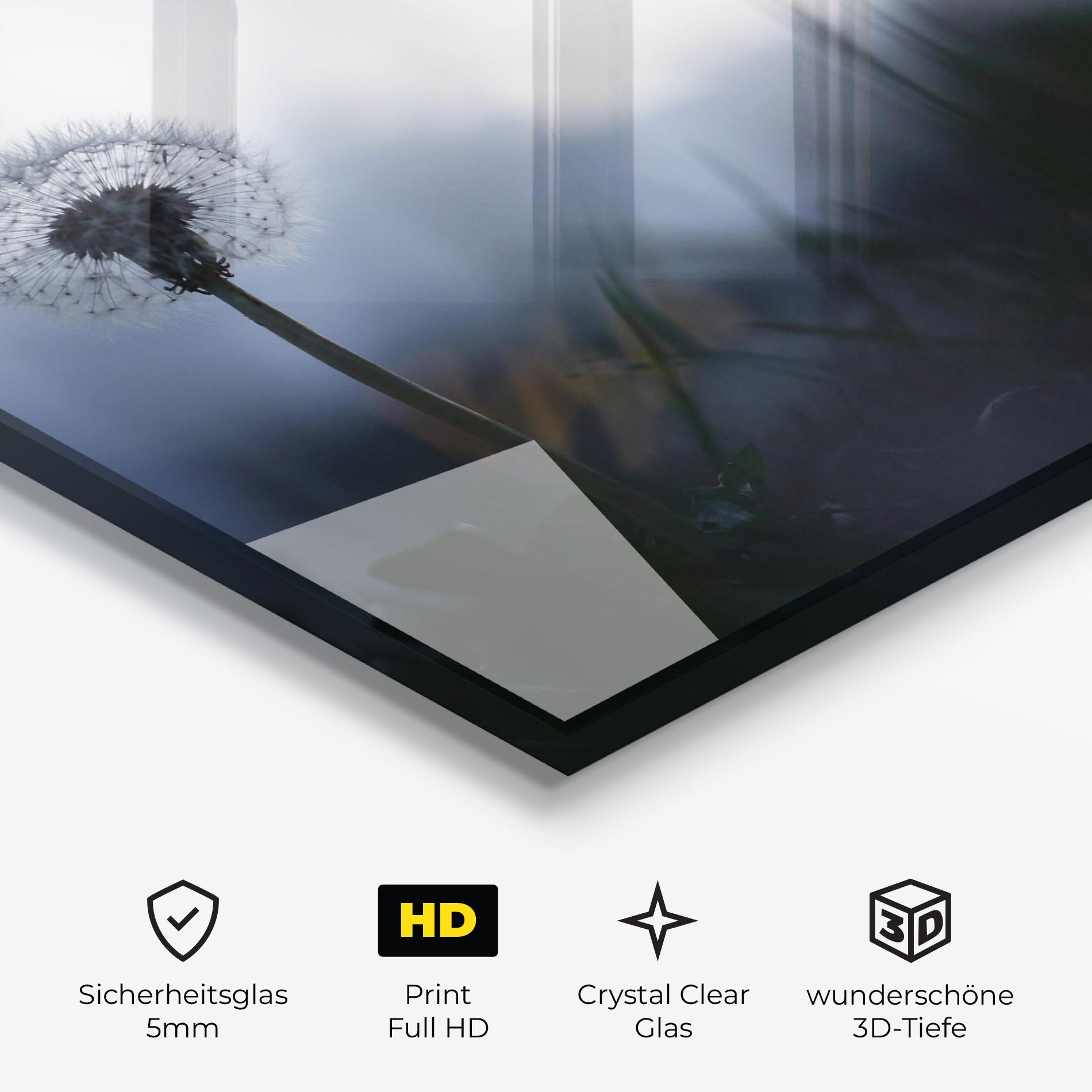 Glasbild Dandelion Wild View mockup 3