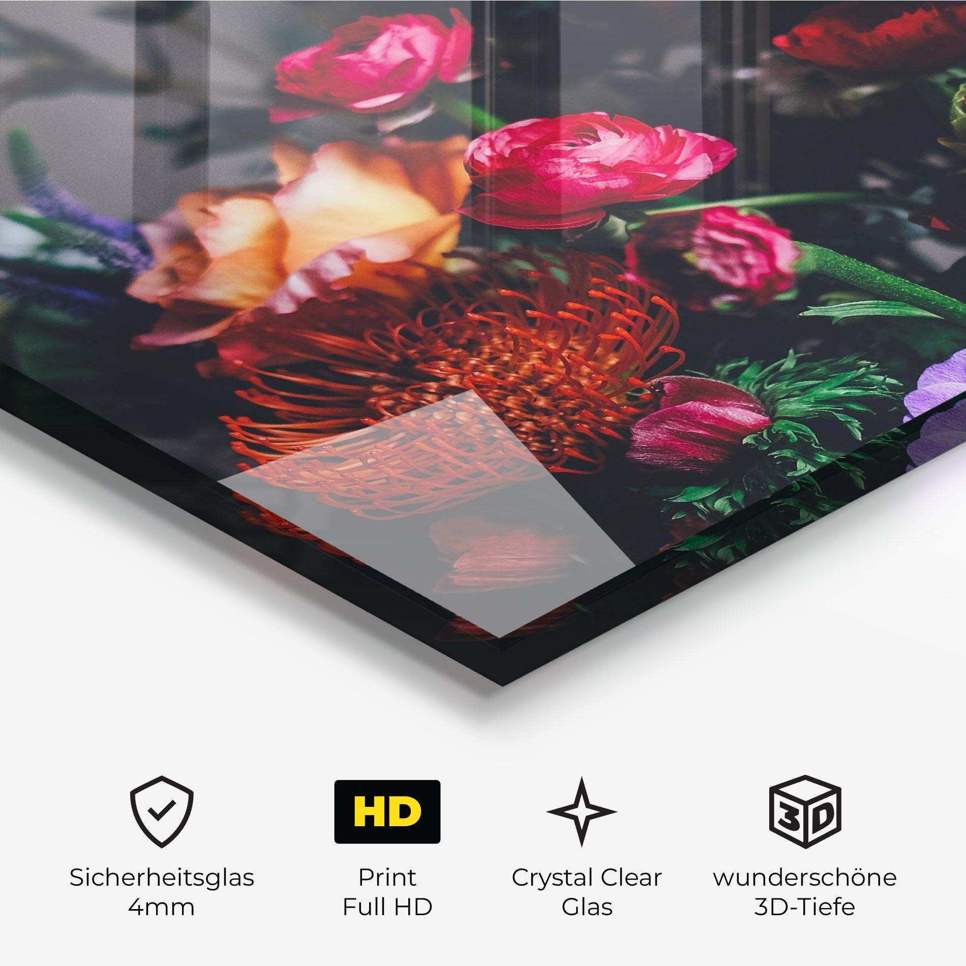 Glasbild Flower Garden mockup 3