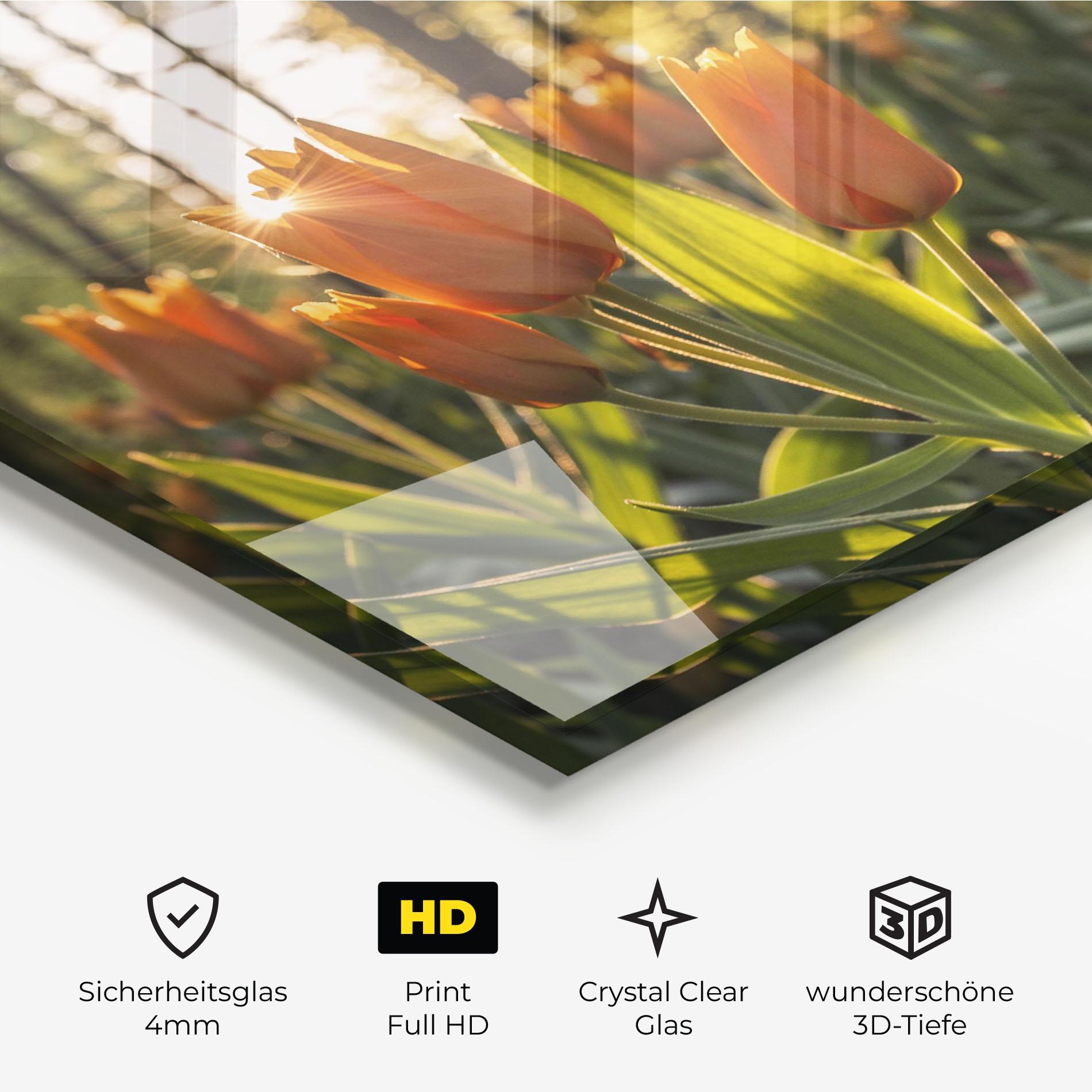 Glasbild Forest Tulips mockup 3