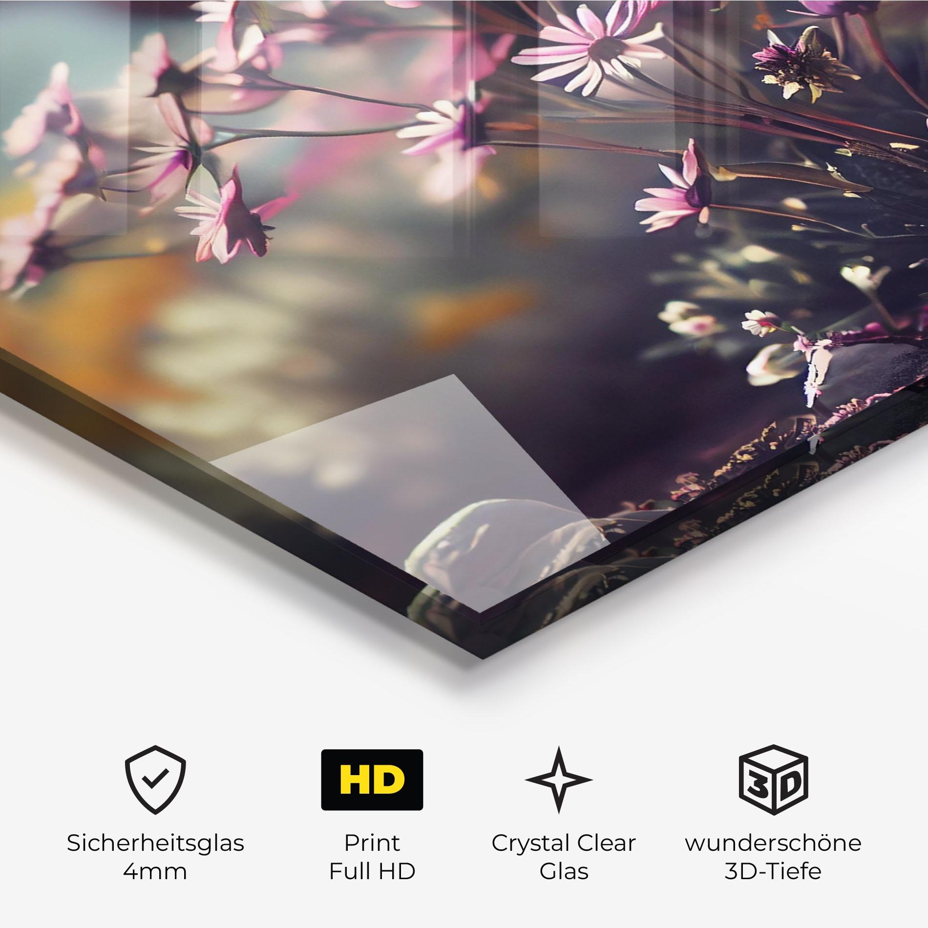 Glasbild Vibrant Meadow mockup 3