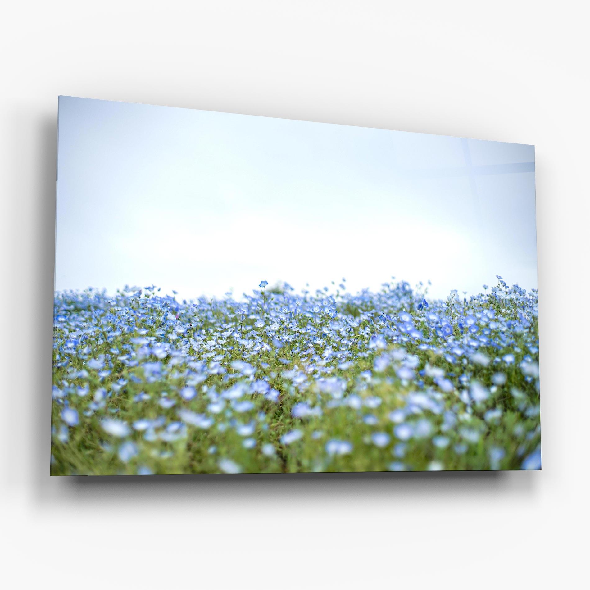 Glasbild Blue Wild Flowers mockup 6