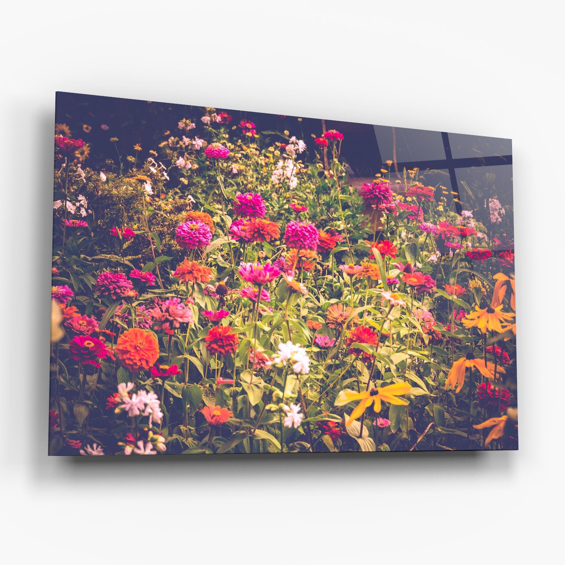 Glasbild Colorful Wild Field mockup 6