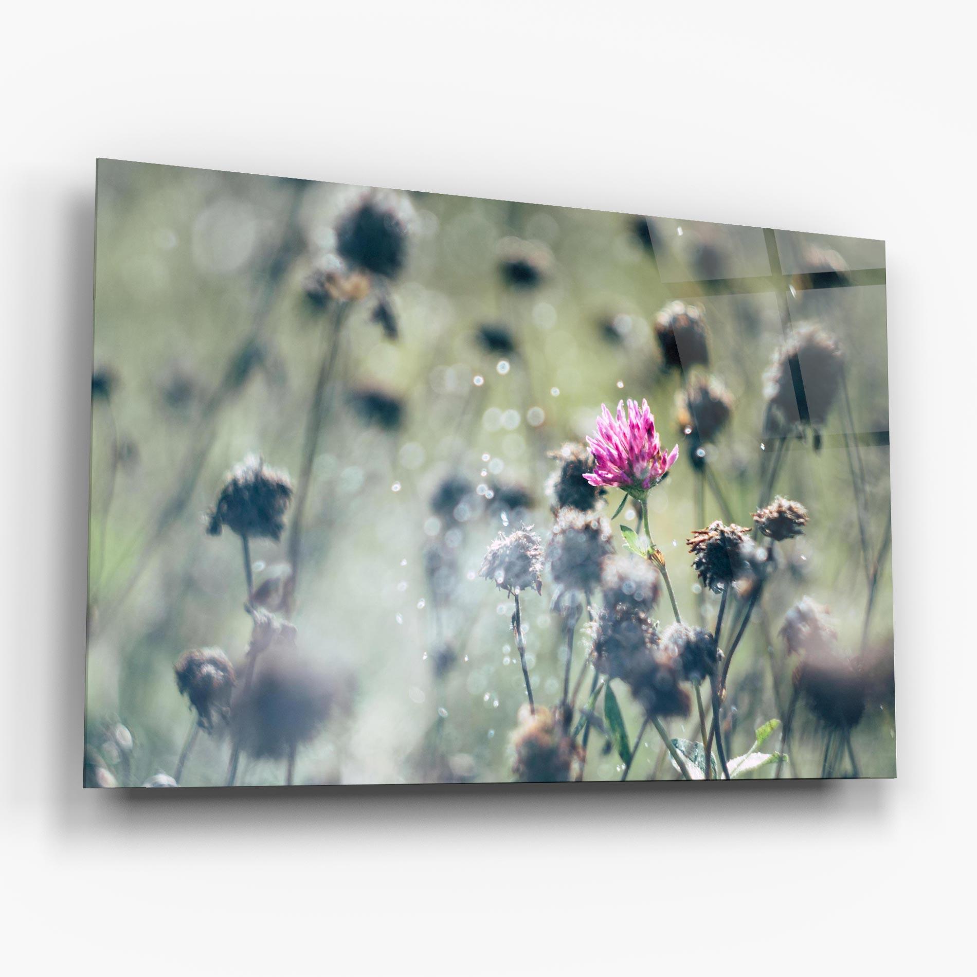 Glasbild Dreamy Purple Flower mockup 6
