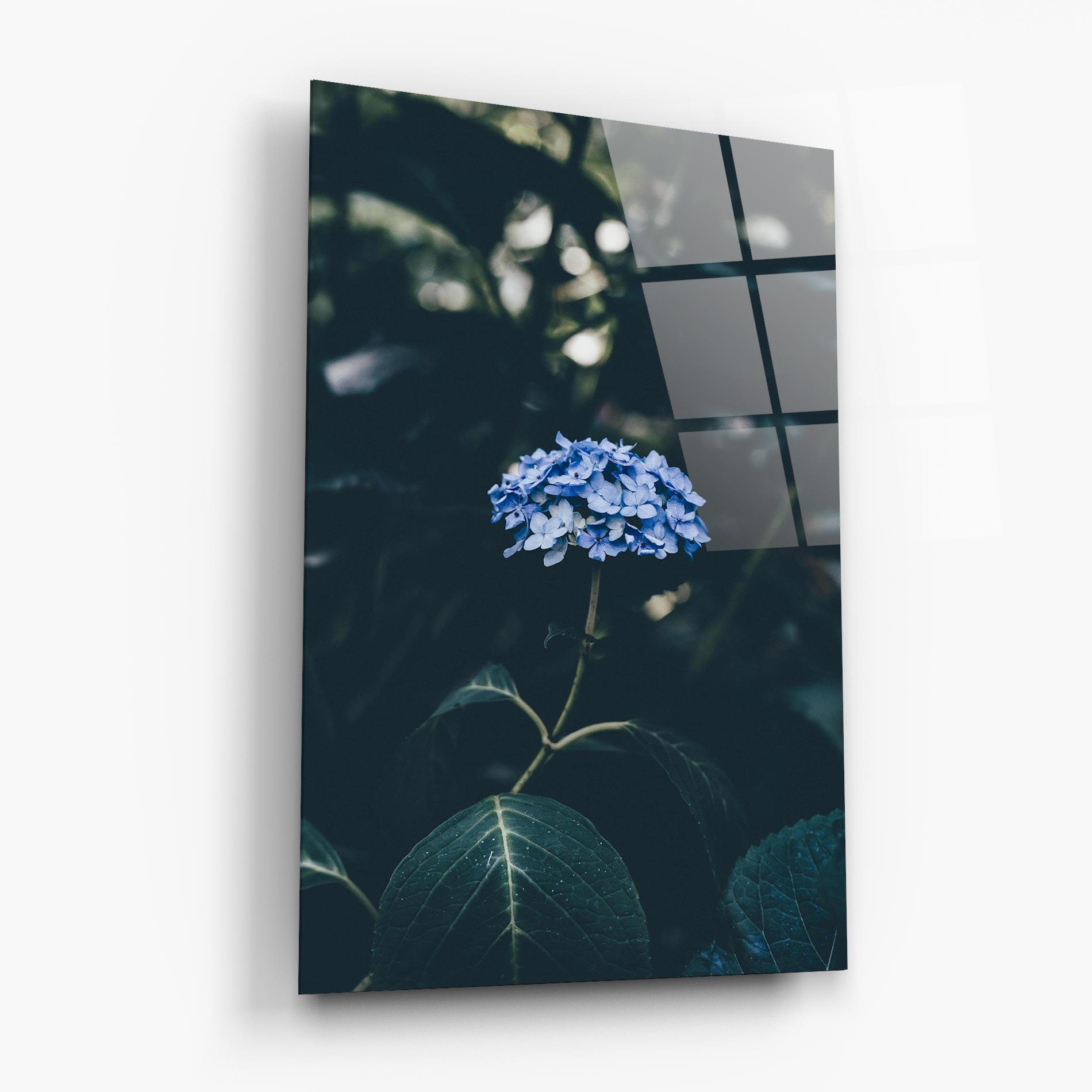 Glasbild Forest Blue Flower mockup 6