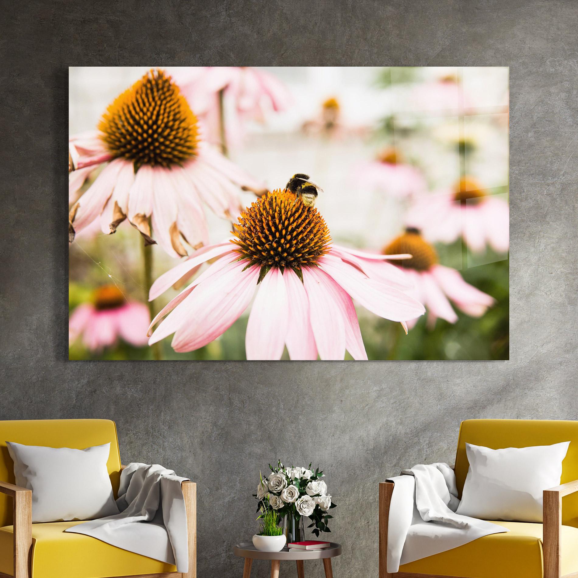 Glasbild Daylight Flower mockup 4
