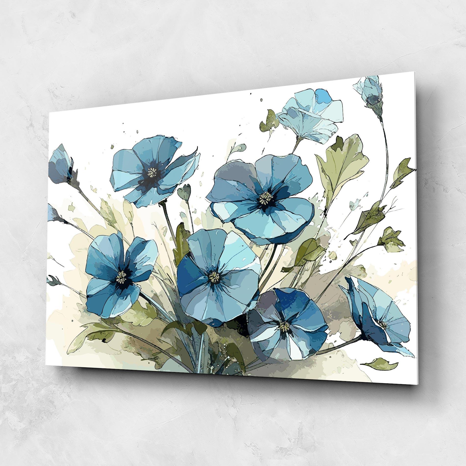 Glasbild Blue Wild Plant mockup 1