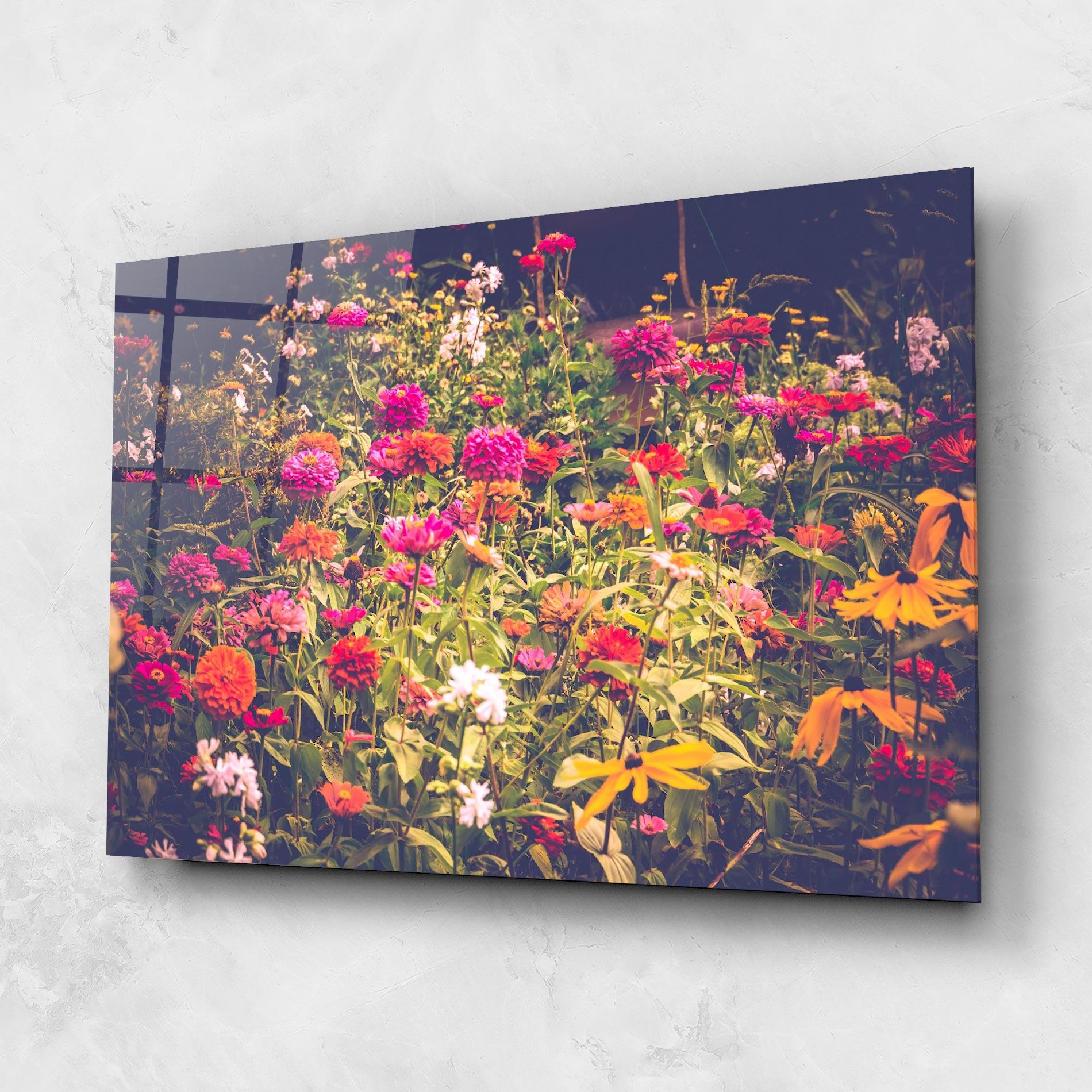 Glasbild Colorful Wild Field mockup 1