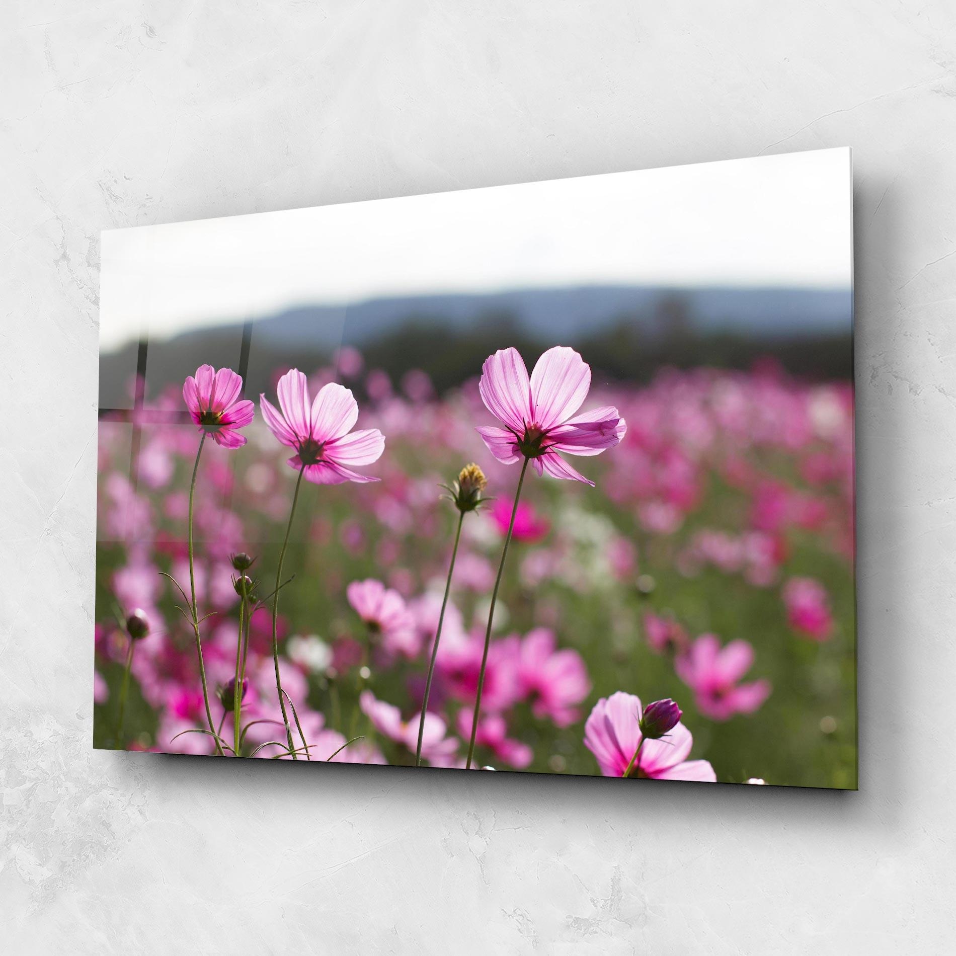 Glasbild Cosmos Flower mockup 1