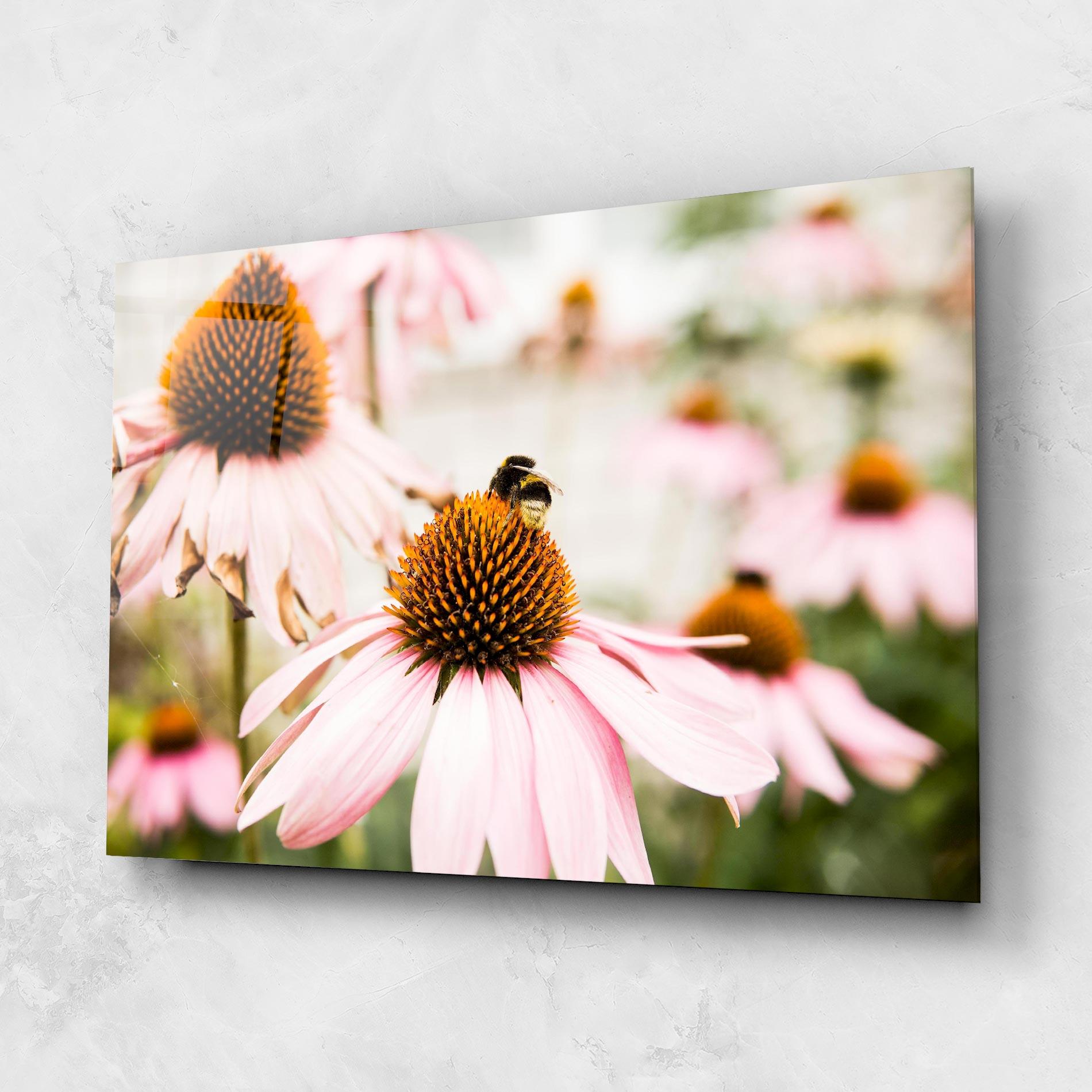 Glasbild Daylight Flower mockup 1