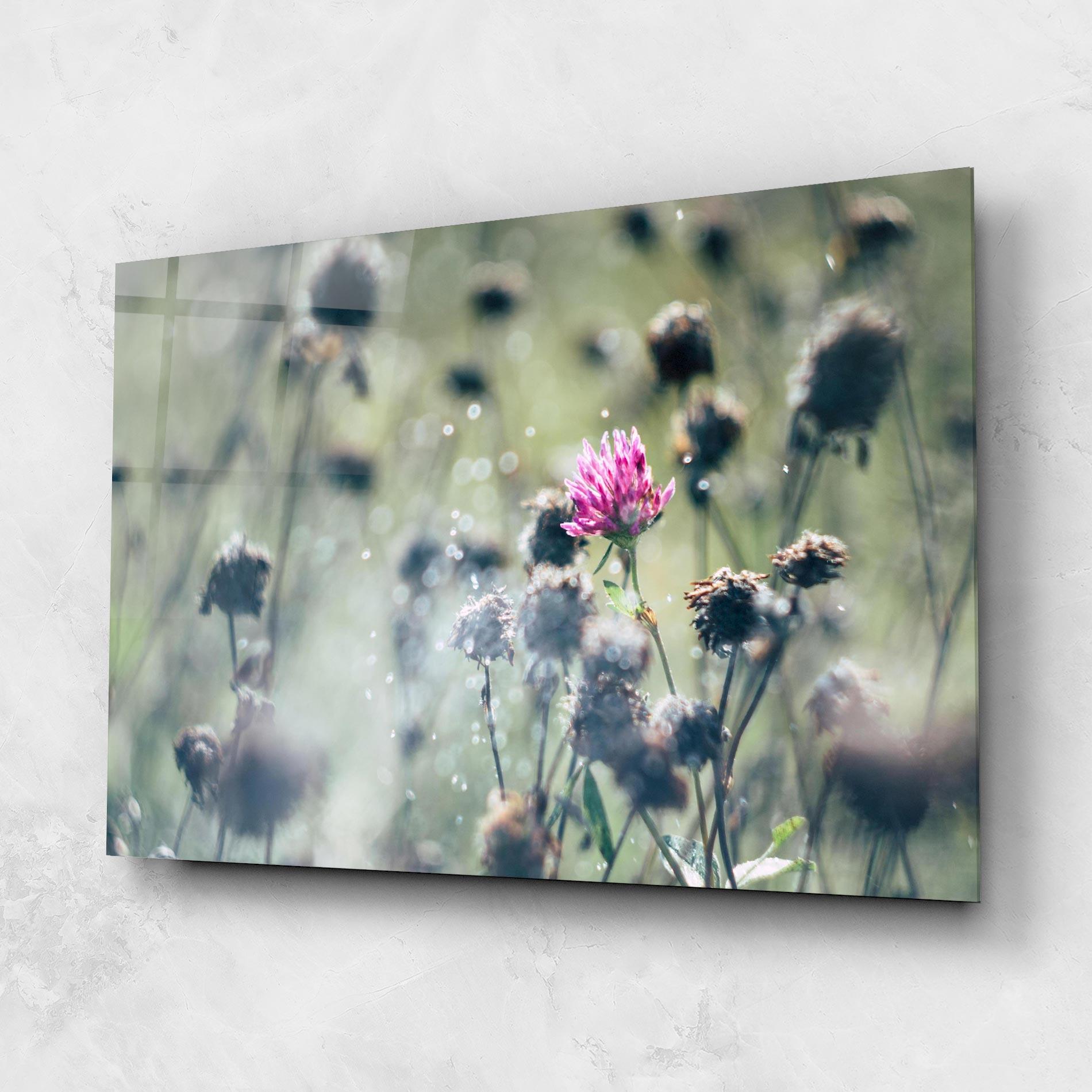 Glasbild Dreamy Purple Flower mockup 1