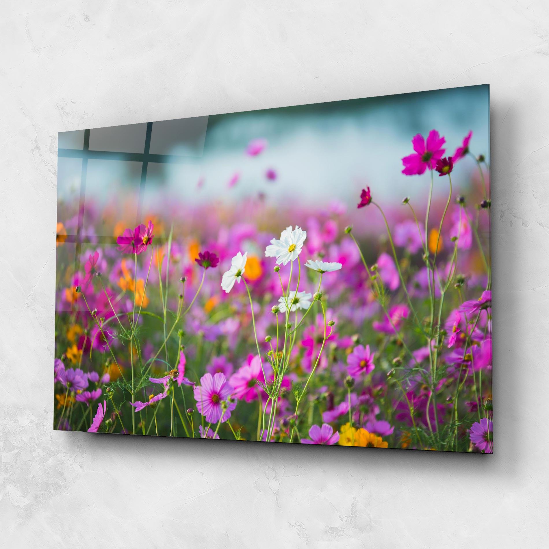 Glasbild Flower Grassland mockup 1