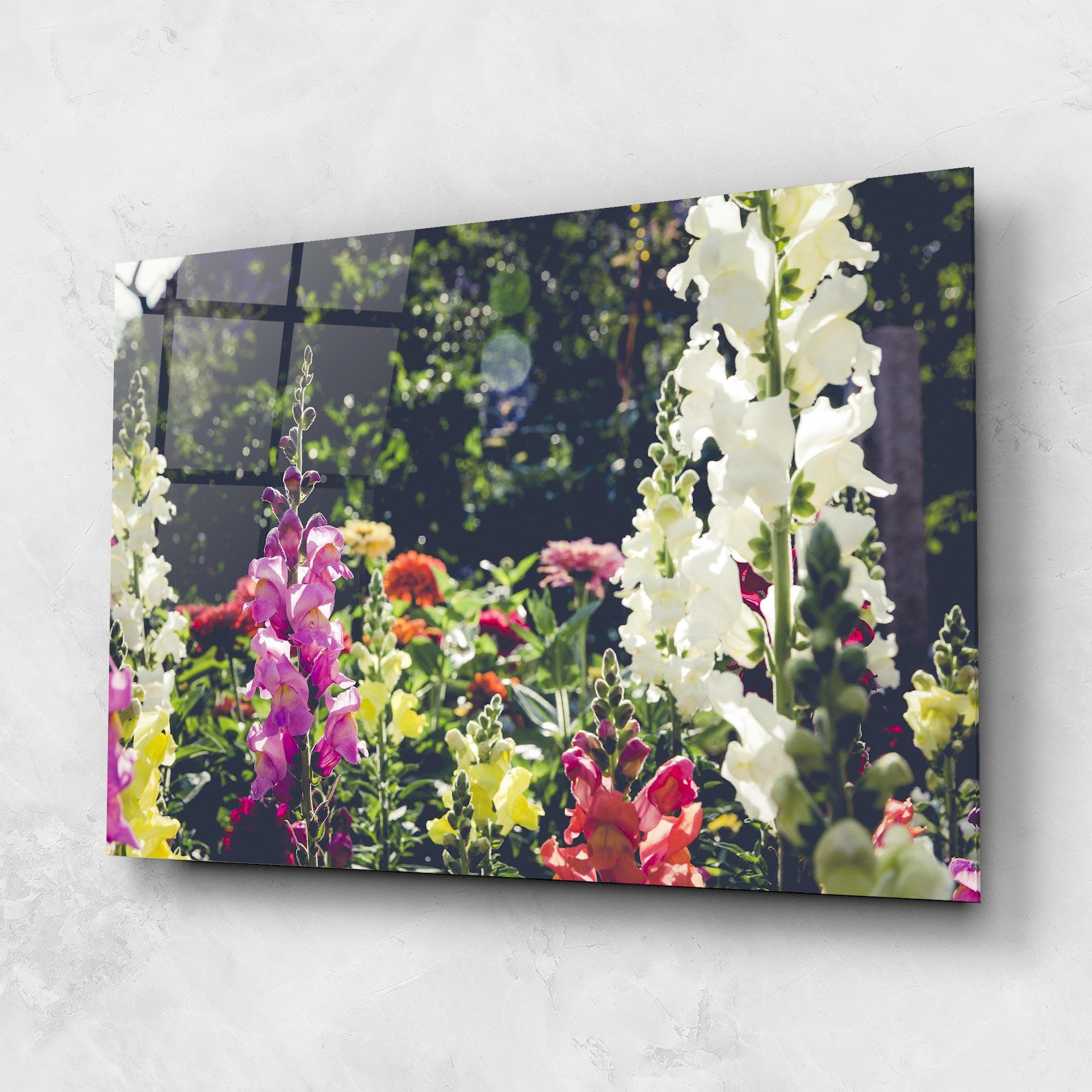 Glasbild Garden Pretty Flowers mockup 1