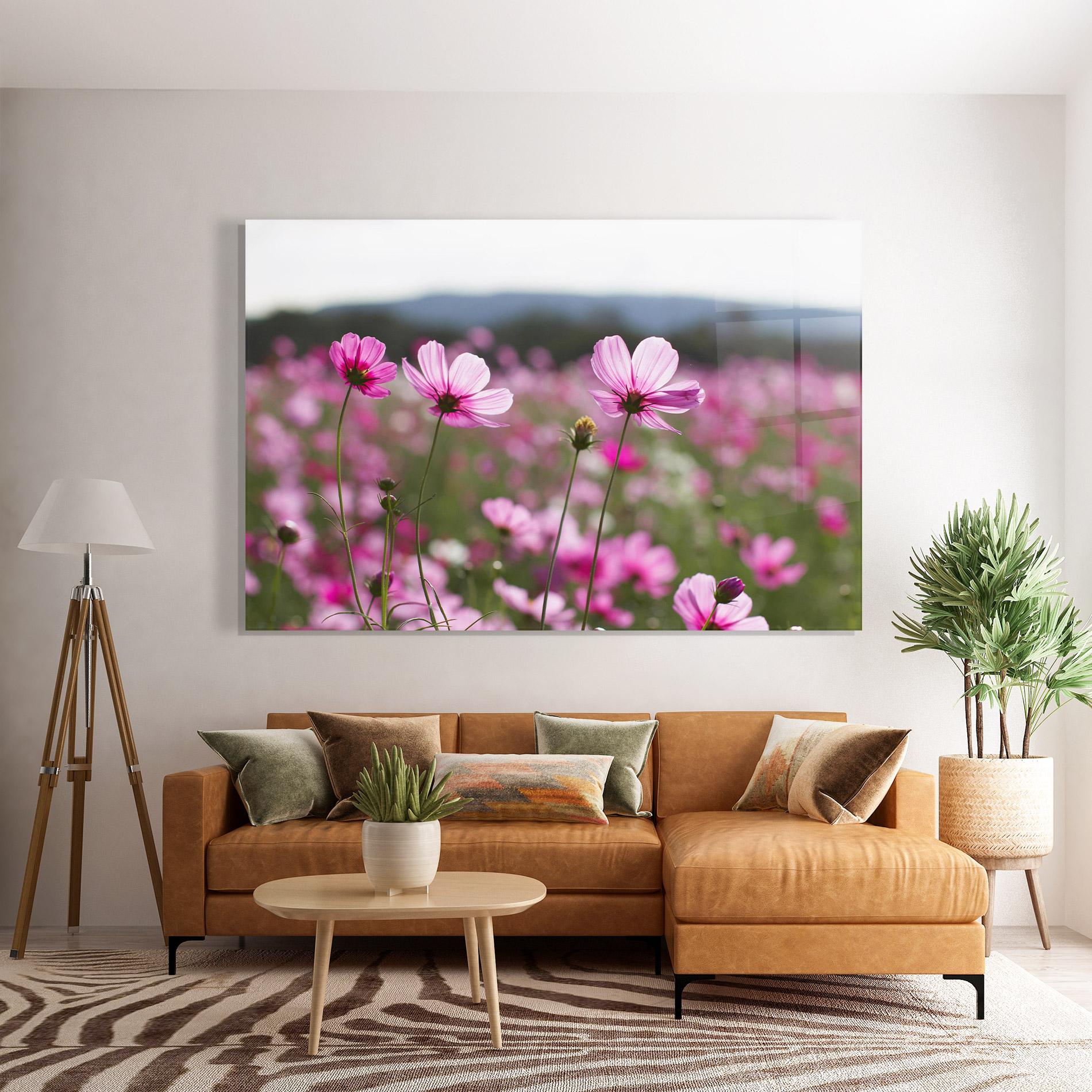 Glasbild Cosmos Flower mockup 7