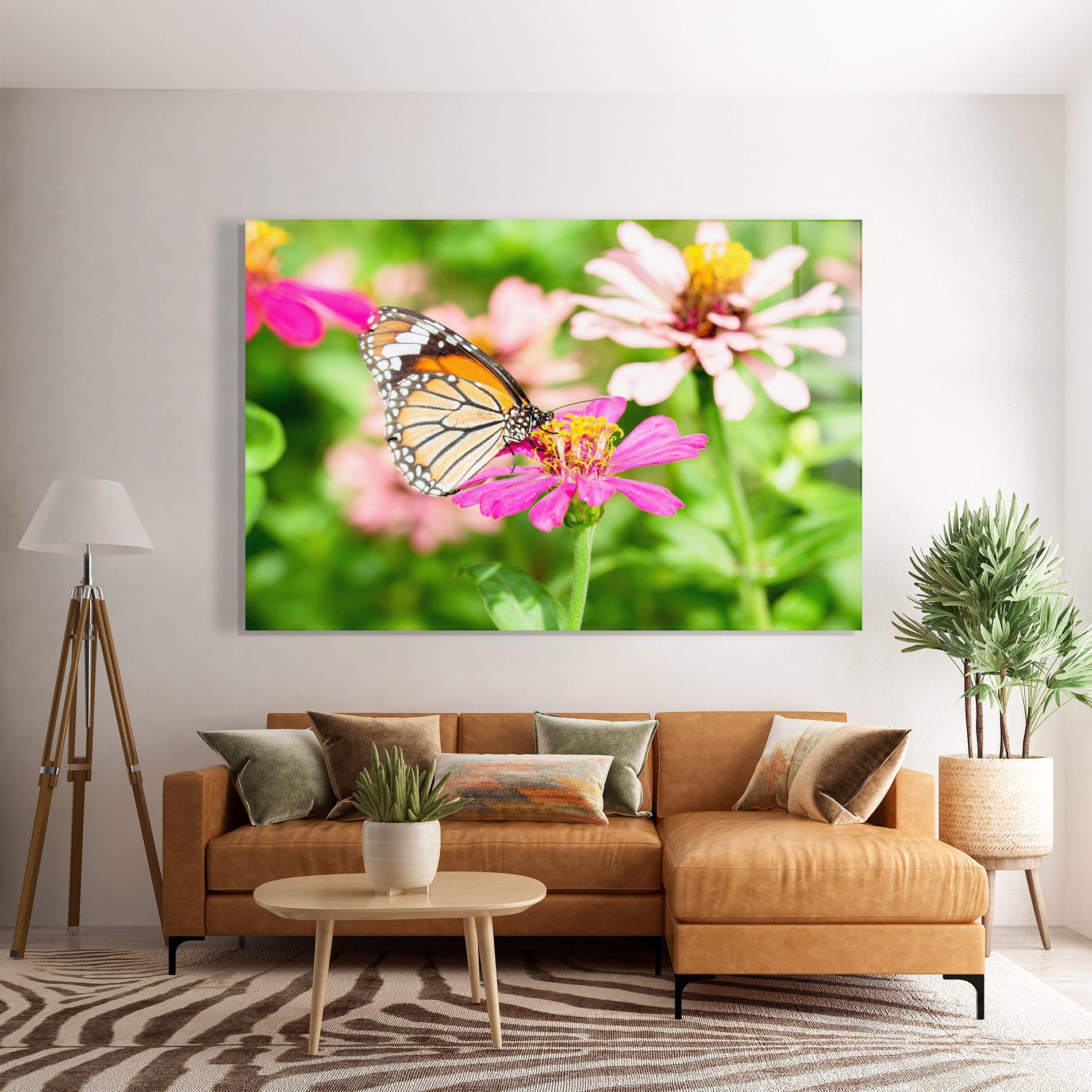 Glasbild Daylight Butterfly mockup 7