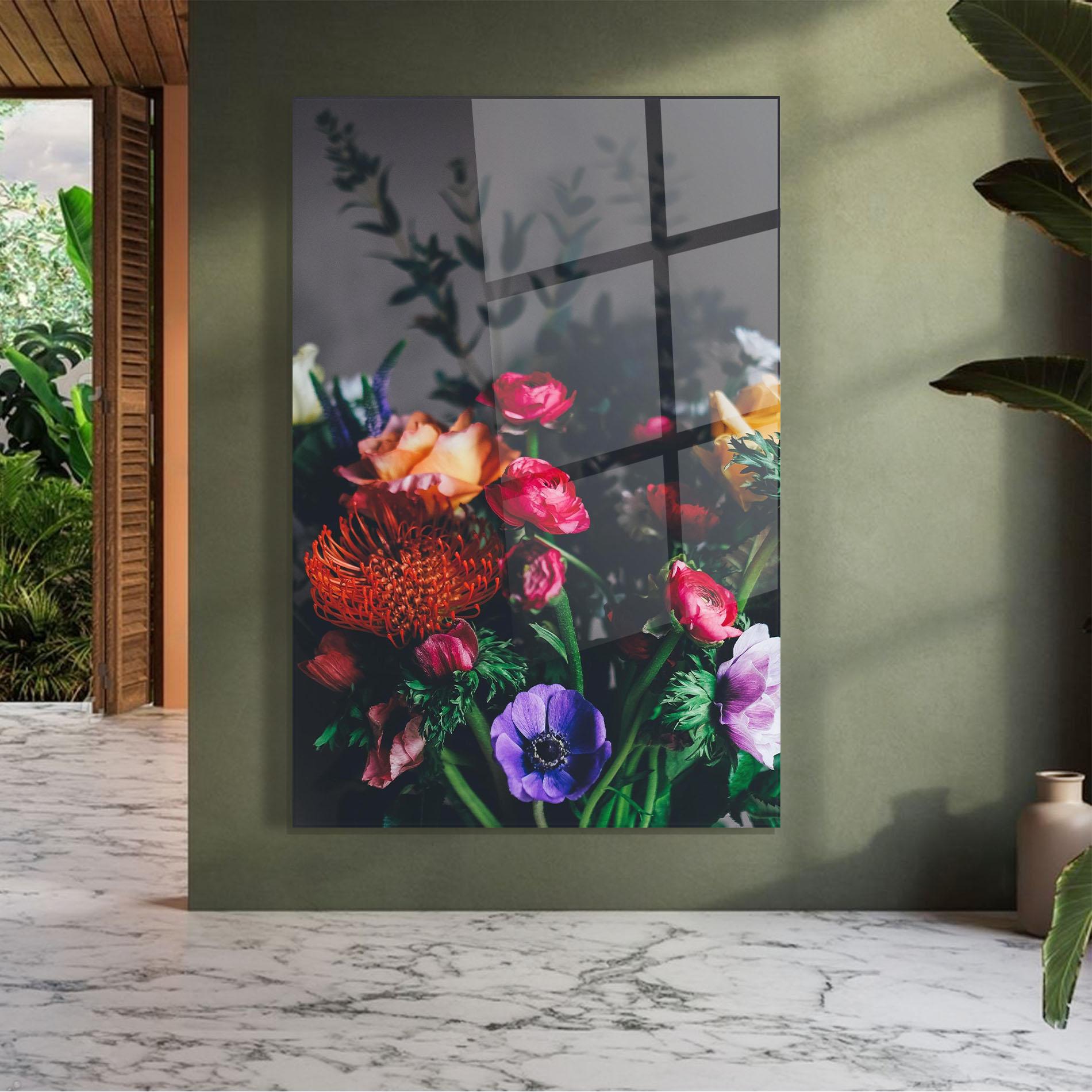 Glasbild Flower Garden mockup 7