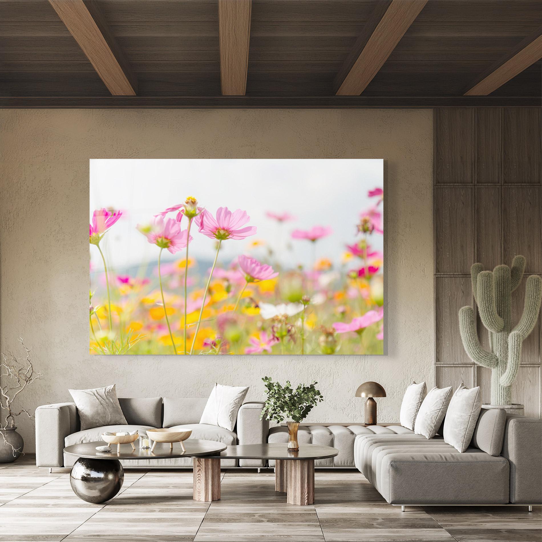 Glasbild Cosmos Beauty Flowers mockup 8