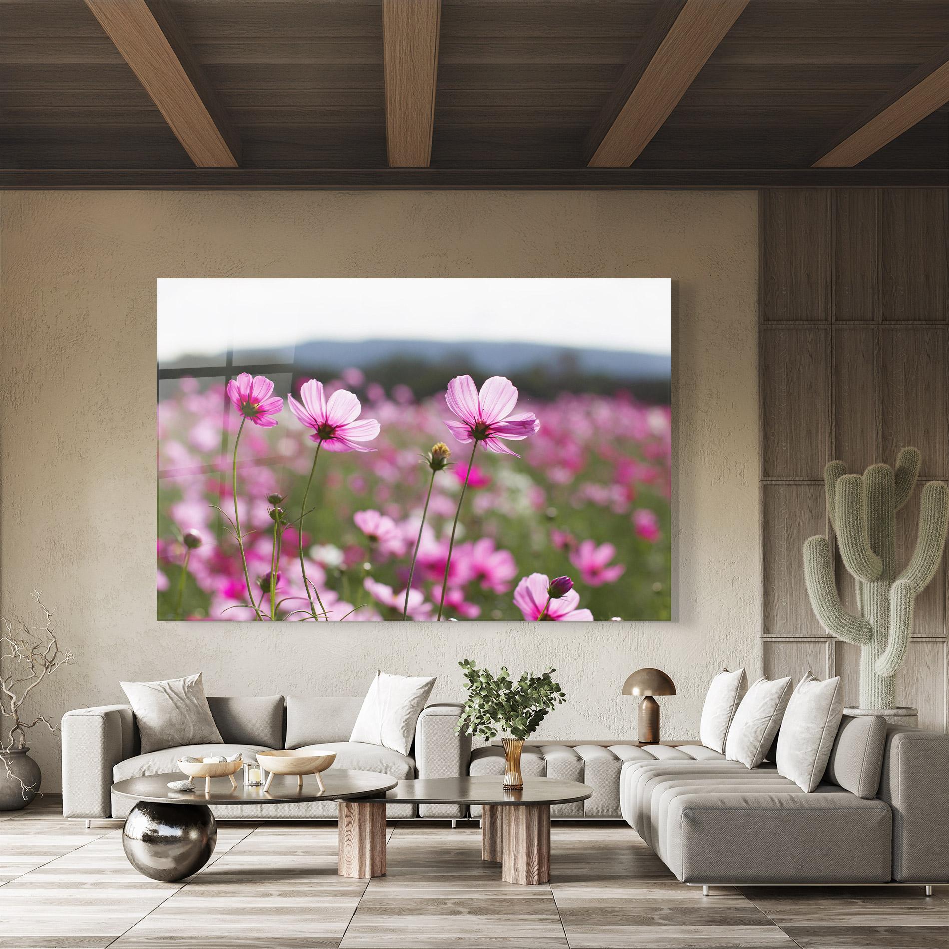 Glasbild Cosmos Flower mockup 8