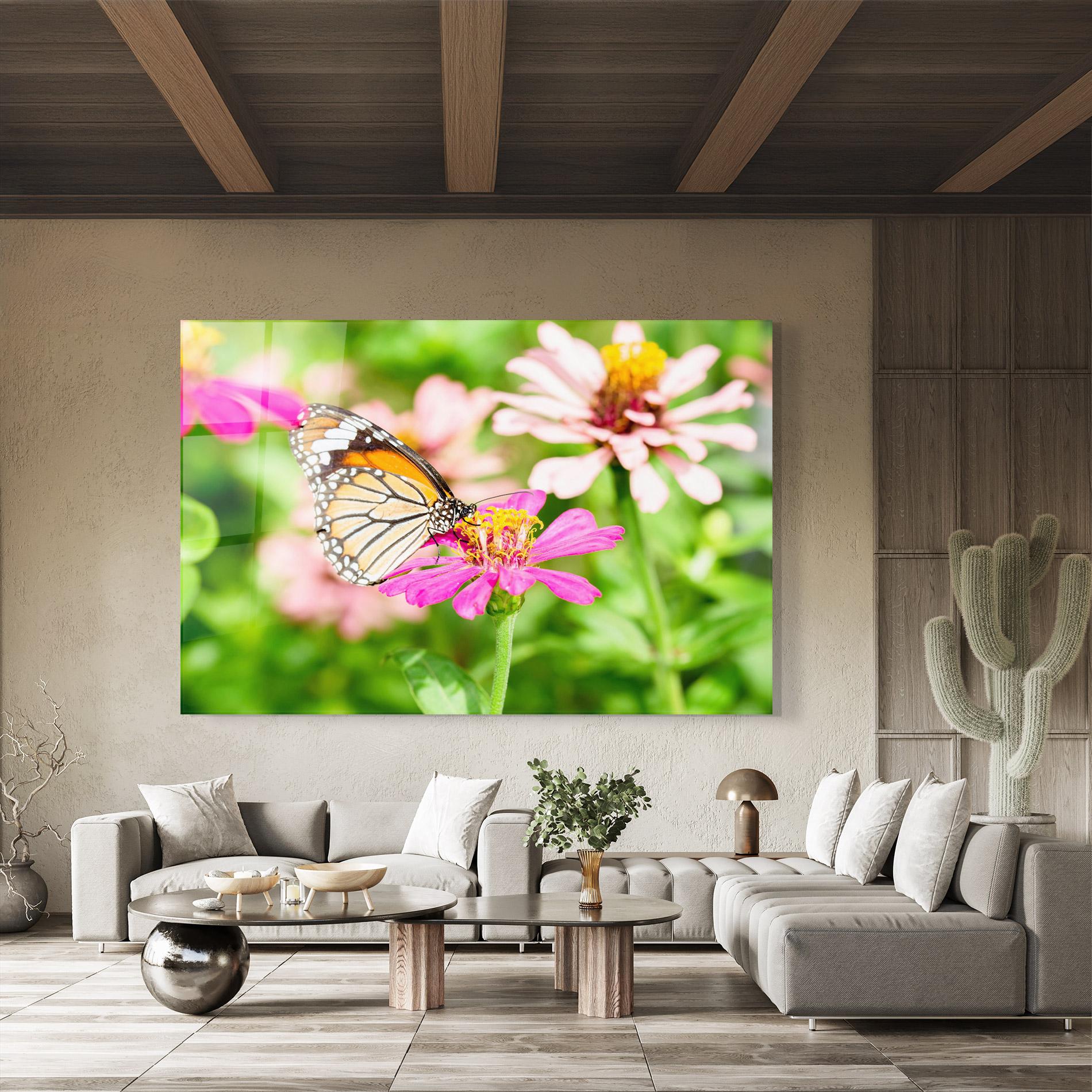 Glasbild Daylight Butterfly mockup 8