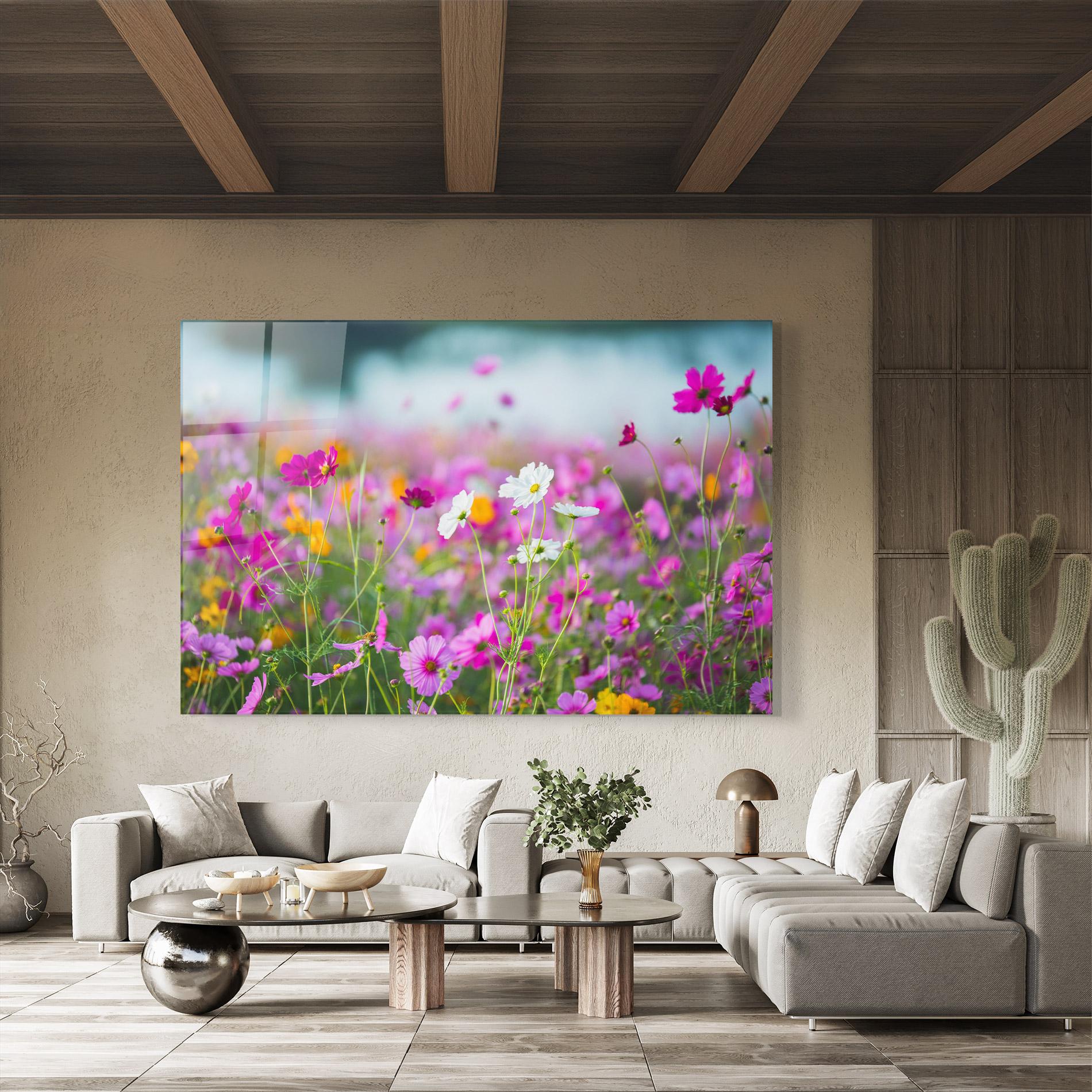 Glasbild Flower Grassland mockup 8