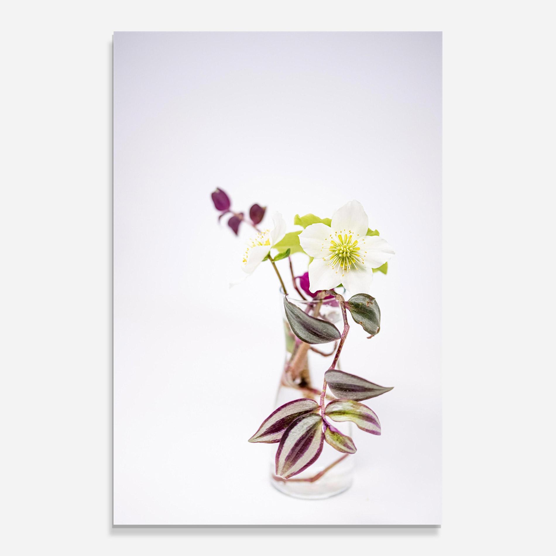 Glasbild Pretty Leaf Vase mockup 0