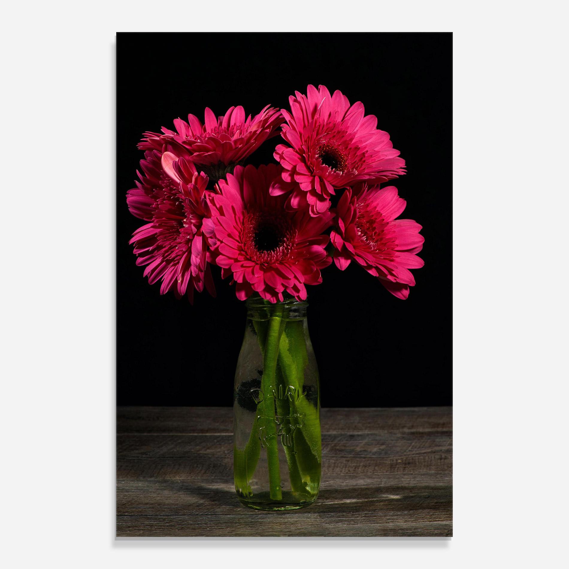 Glasbild Vase Strong Pink mockup 0