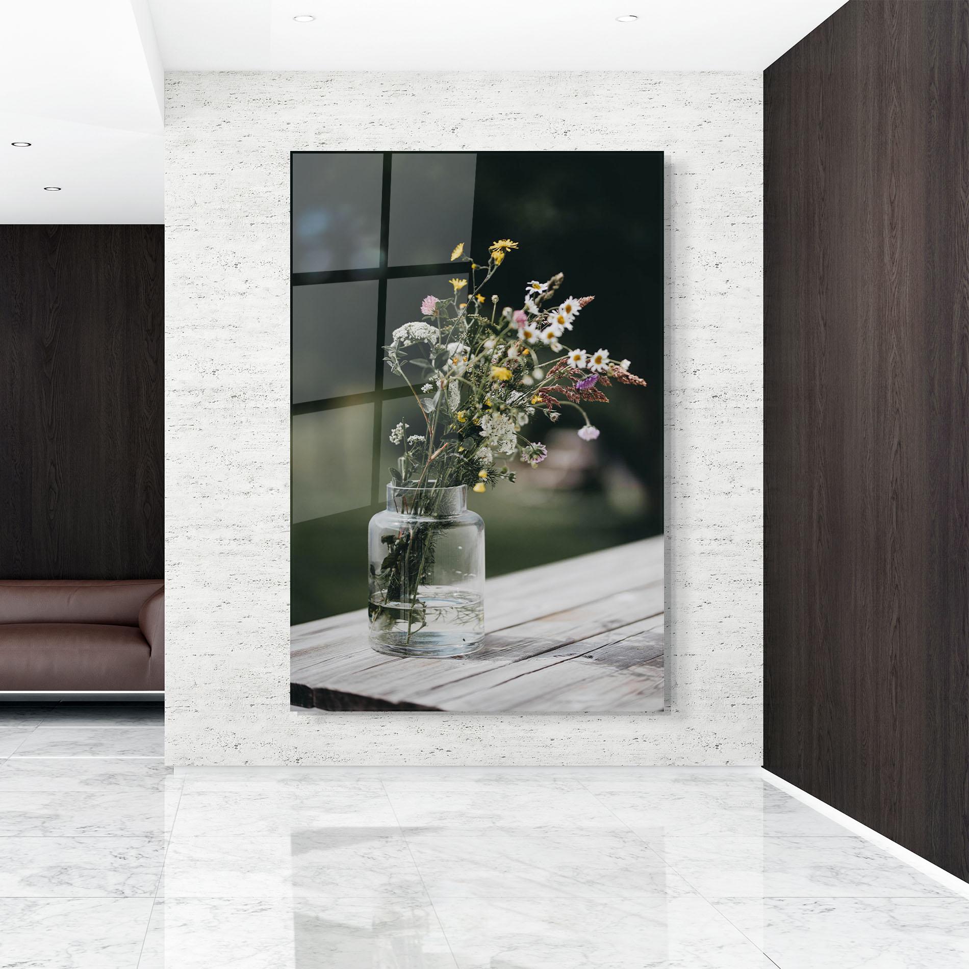 Glasbild Nature Vase Flower mockup 9