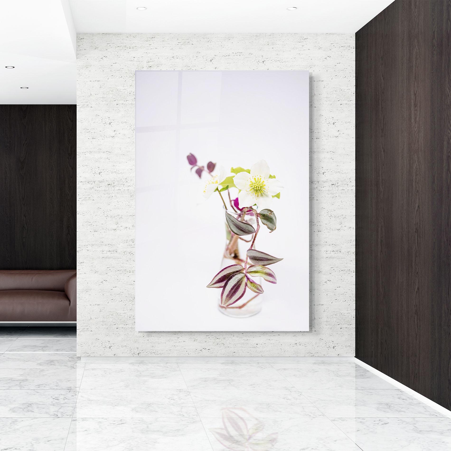 Glasbild Pretty Leaf Vase mockup 9