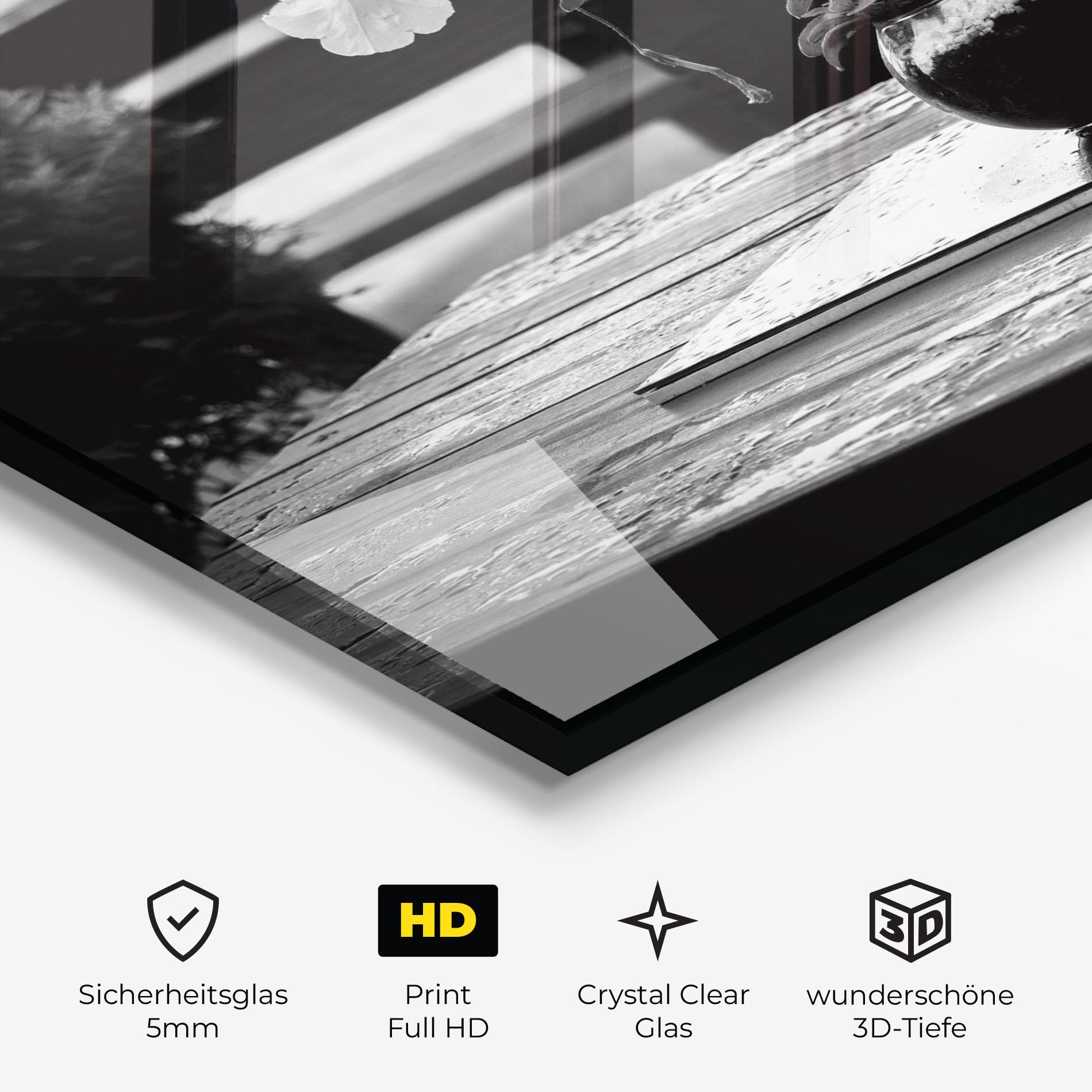 Glasbild Black Vase View mockup 3