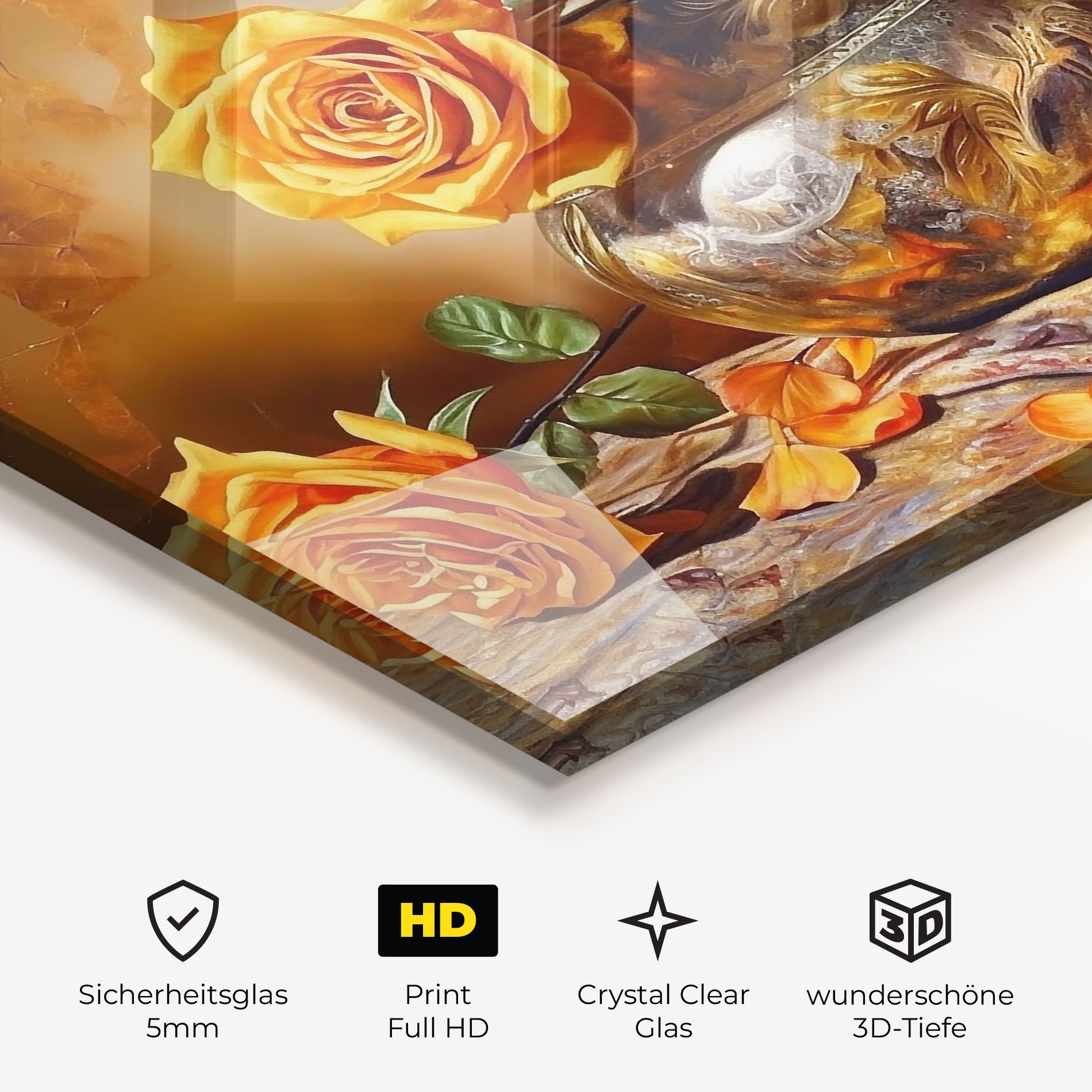 Orange Roses Vase mockup 3