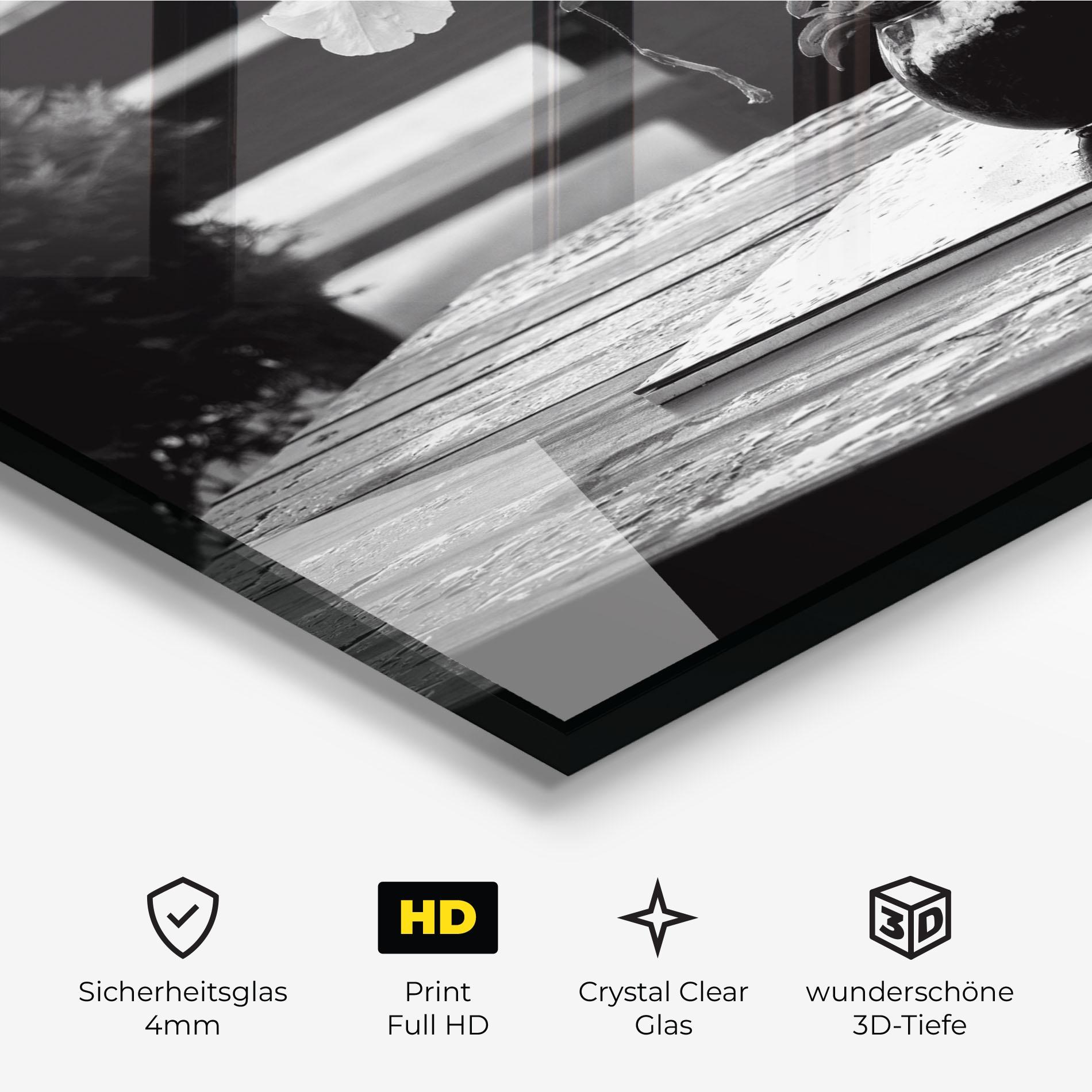 Glasbild Black Vase View mockup 3