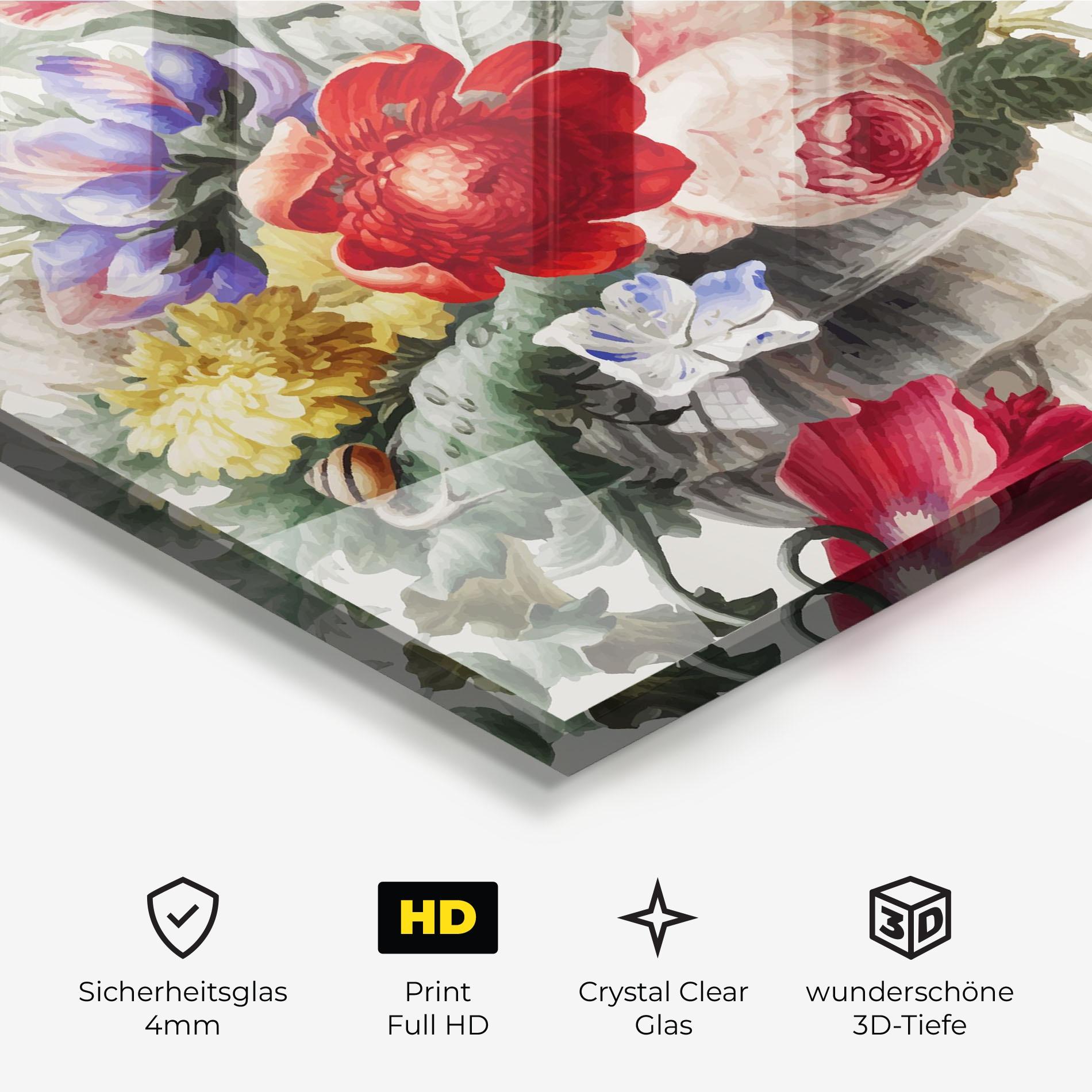 Glasbild Butterfly Vase mockup 3