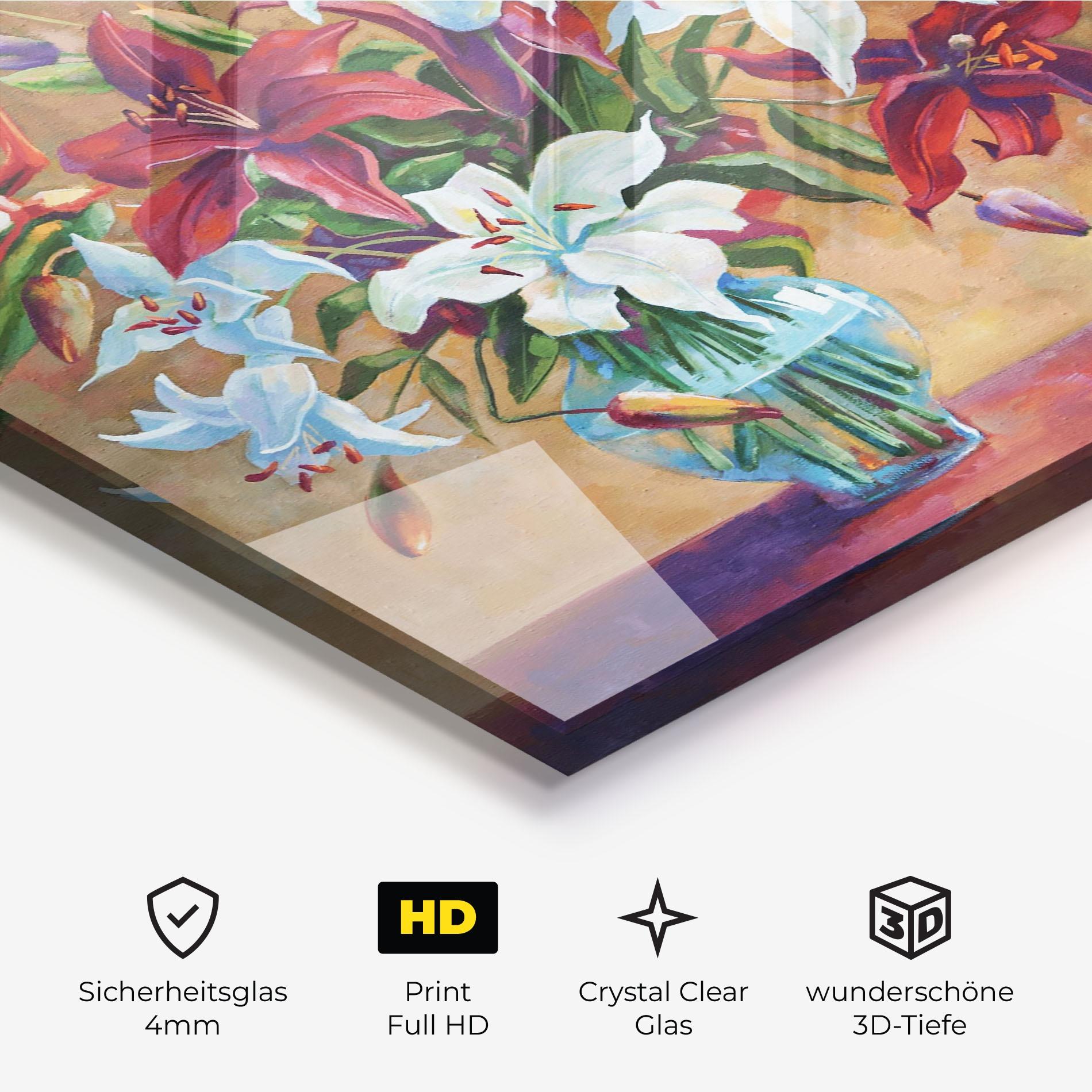 Glasbild Flower Vase mockup 3