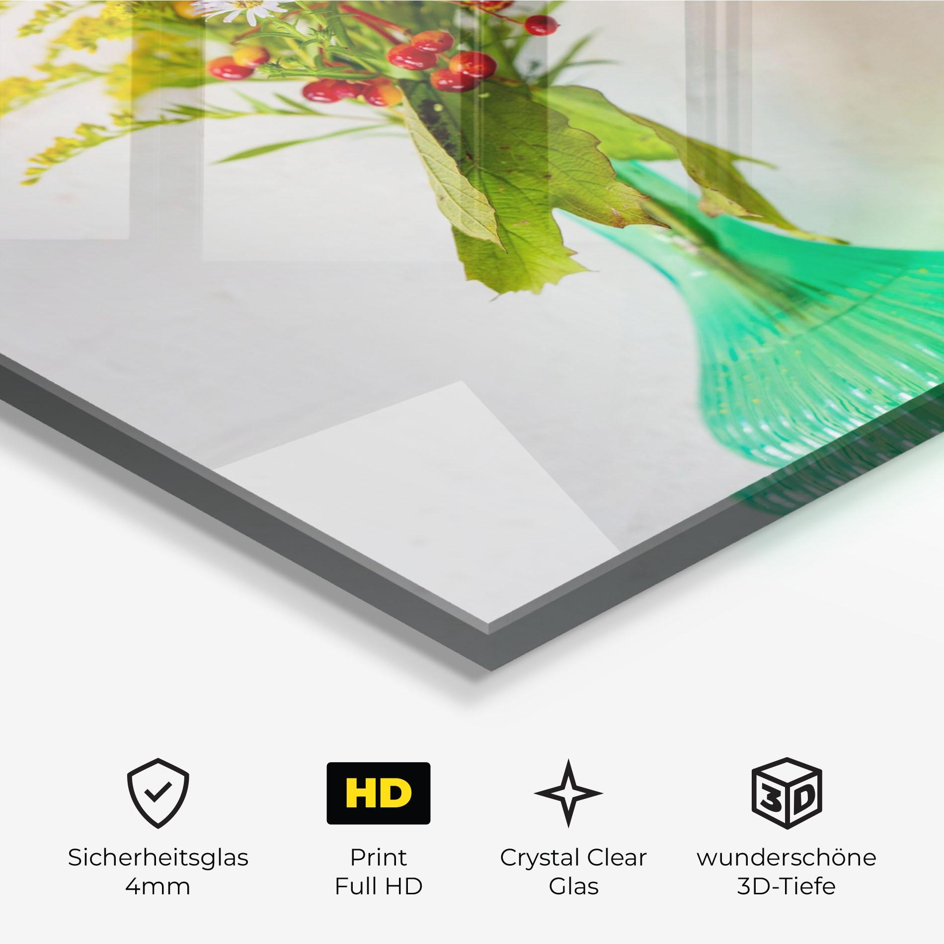 Glasbild Green Pretty Vase mockup 3