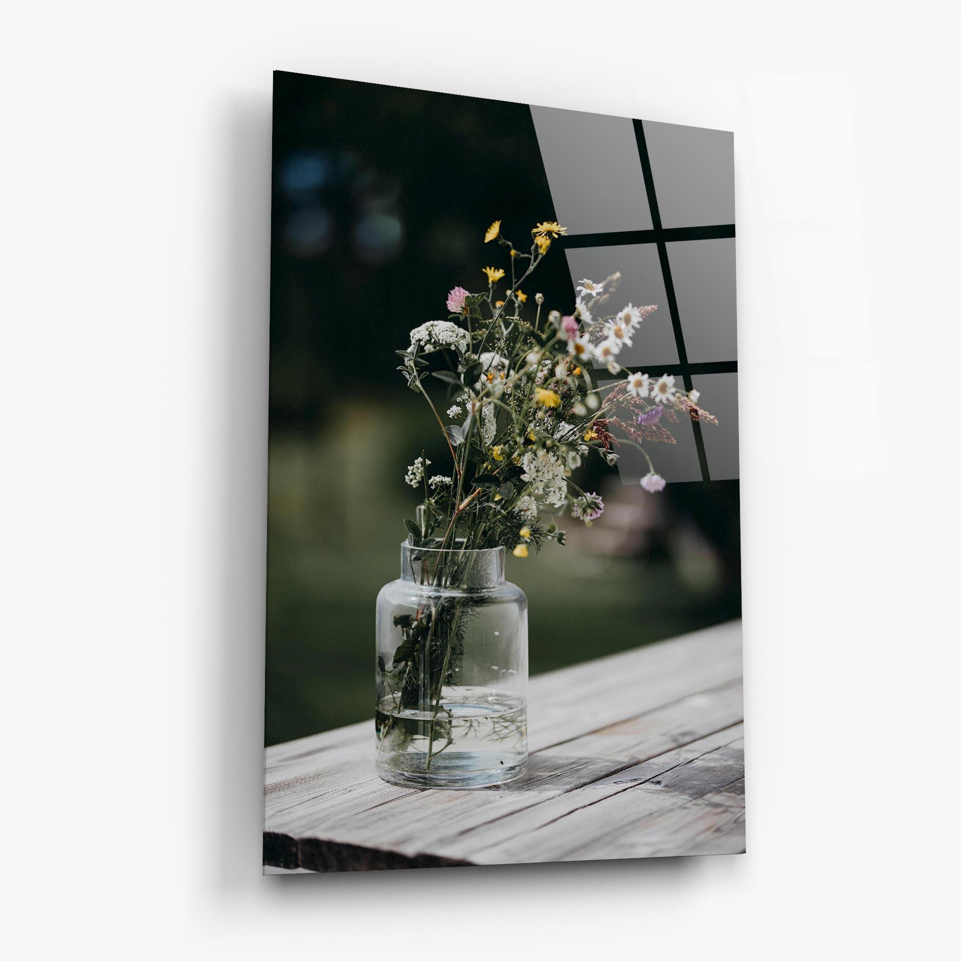 Glasbild Nature Vase Flower mockup 6