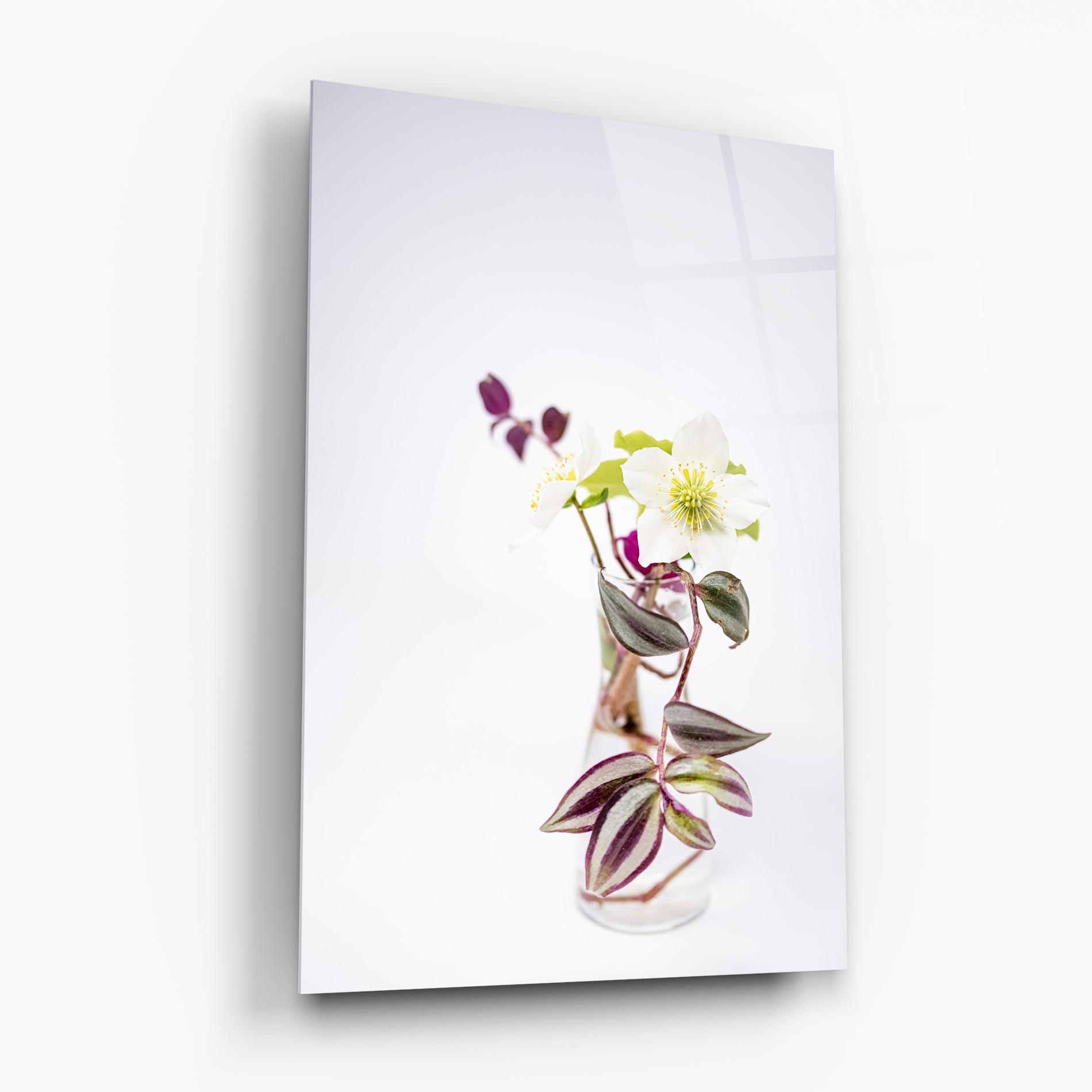 Glasbild Pretty Leaf Vase mockup 6