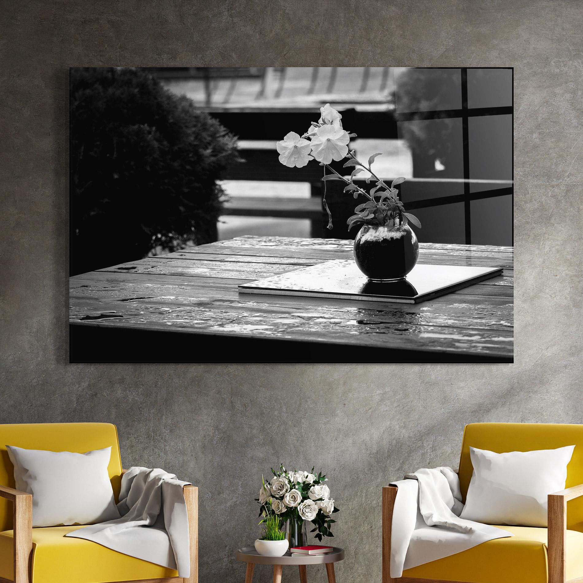 Glasbild Black Vase View mockup 4