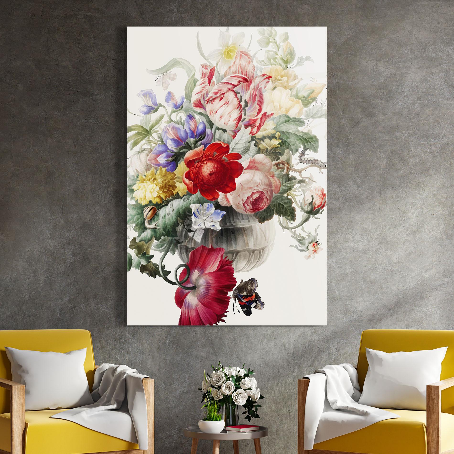 Glasbild Butterfly Vase mockup 4