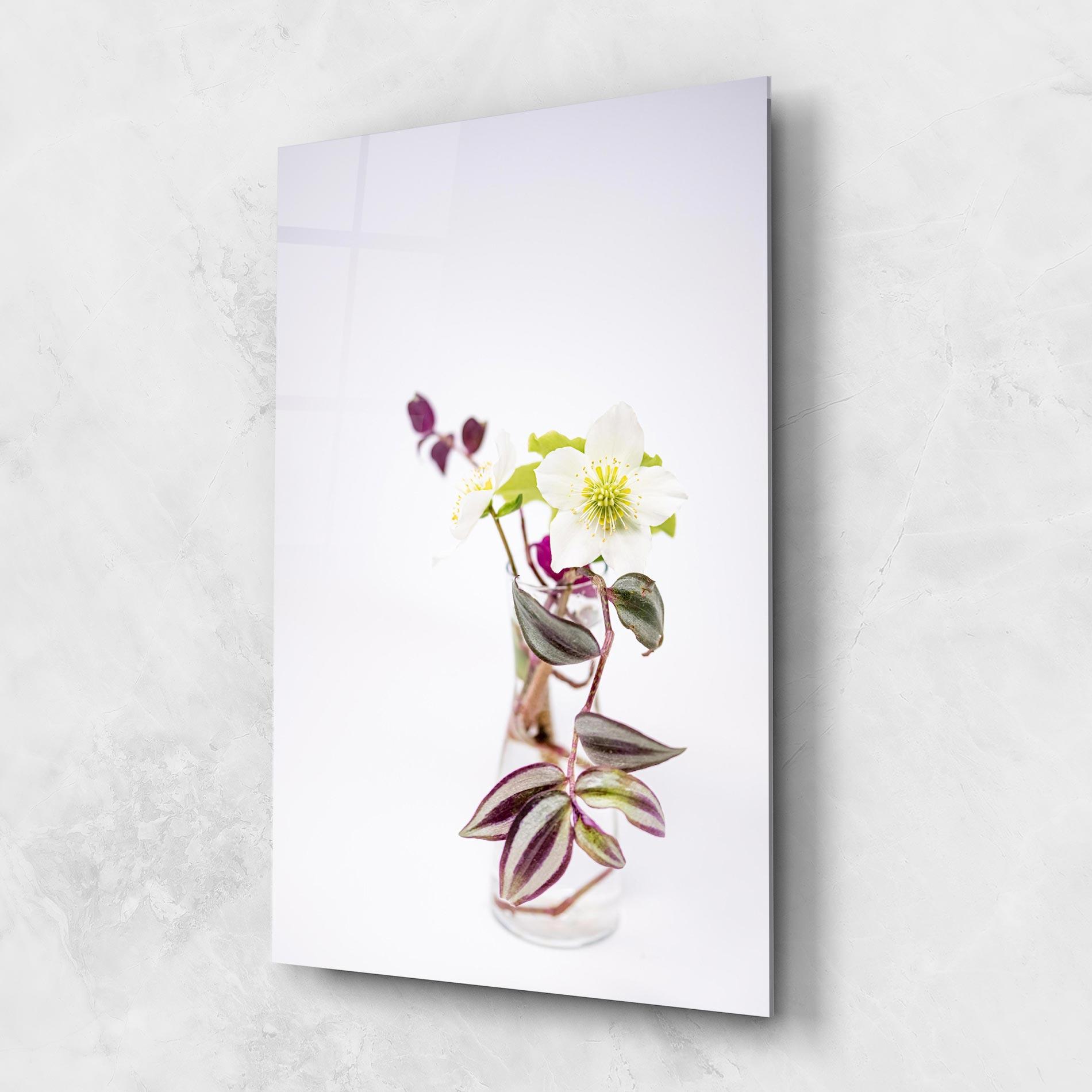 Glasbild Pretty Leaf Vase mockup 1