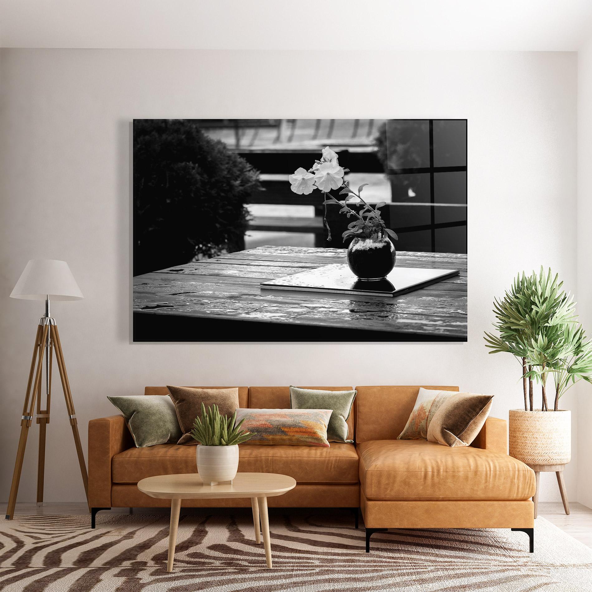 Glasbild Black Vase View mockup 7