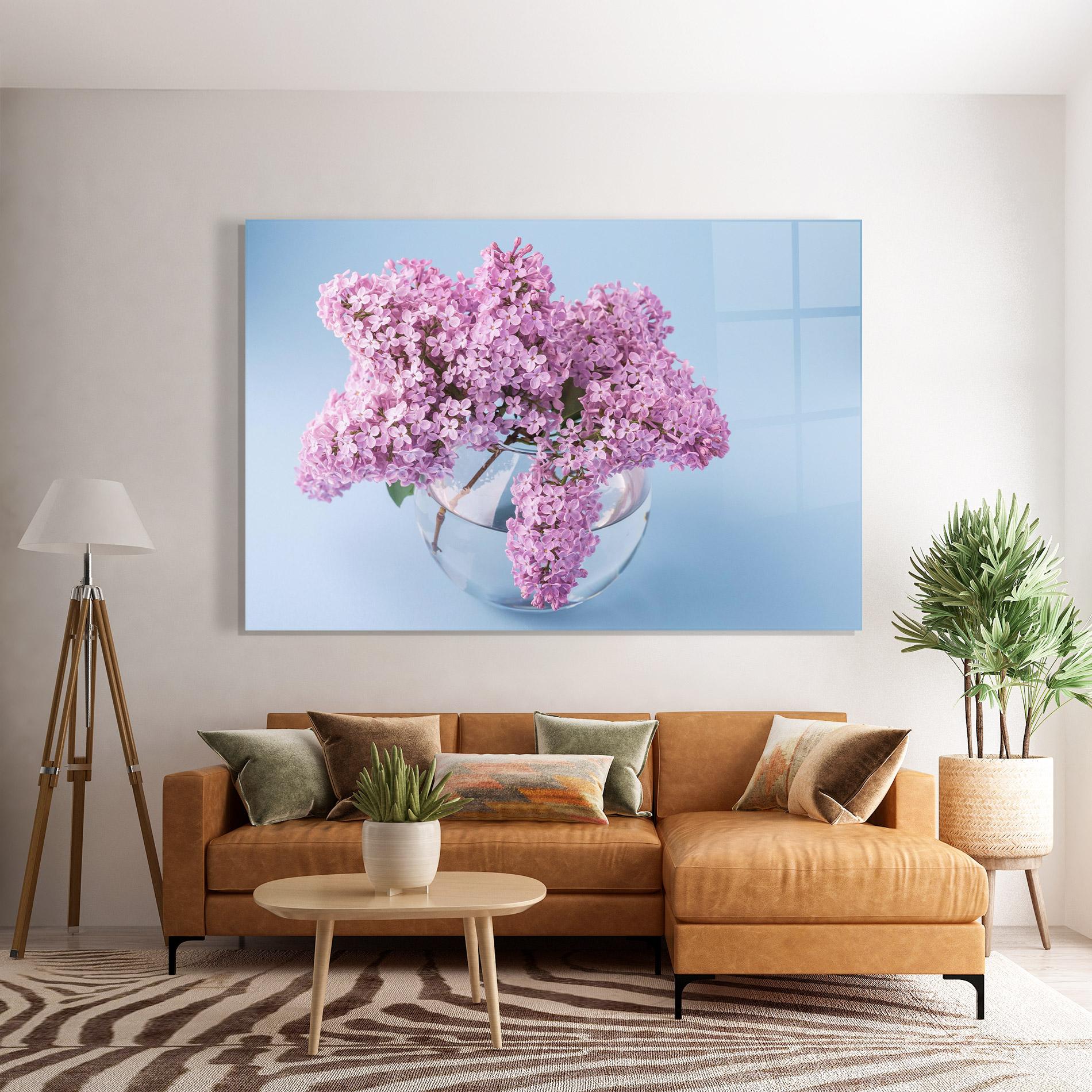 Glasbild Lilac Flower mockup 7